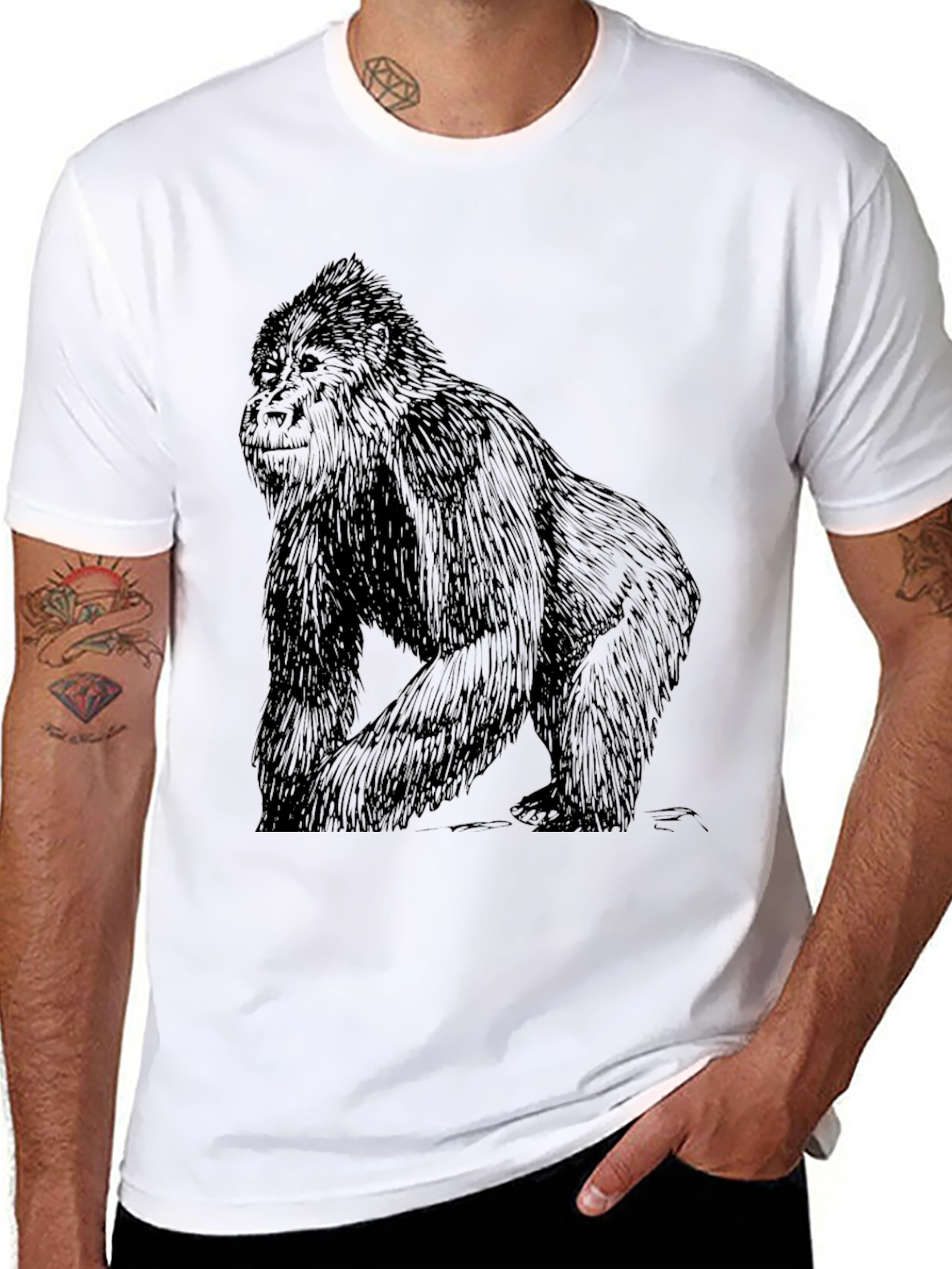 Gorilla Graphic T-Shirt - Black