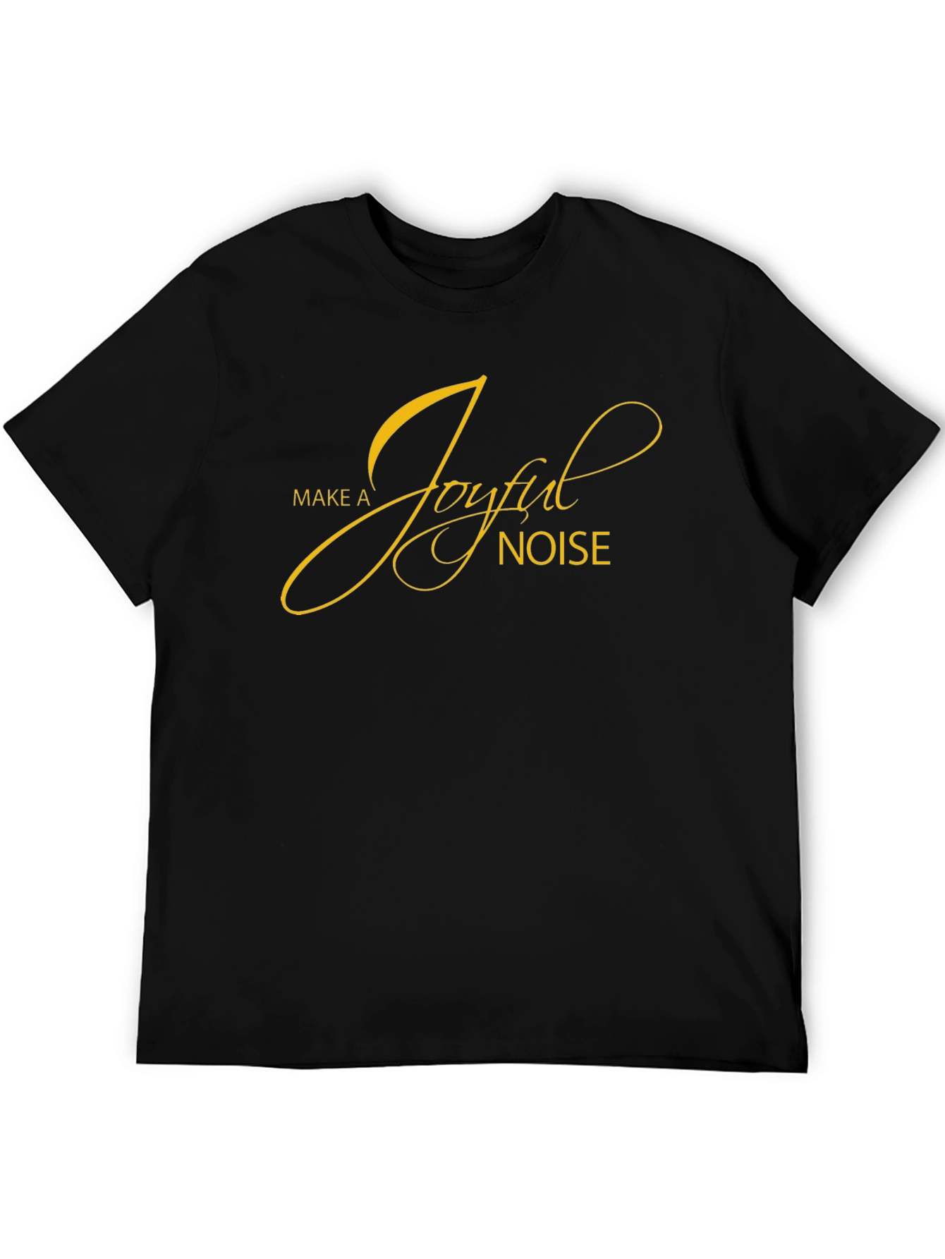 Joyful Noise Graphic Tee - Black Cotton T-Shirt