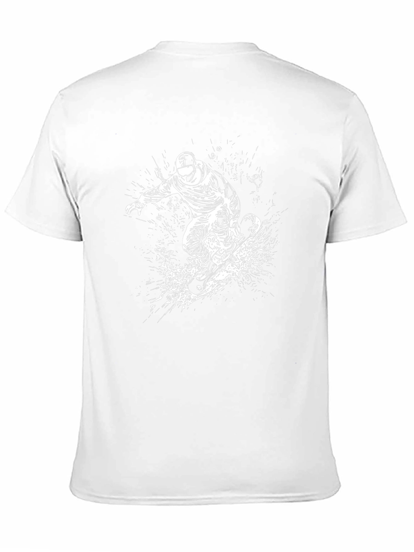 Snowboarder Graphic Tee - Black Cotton T-Shirt