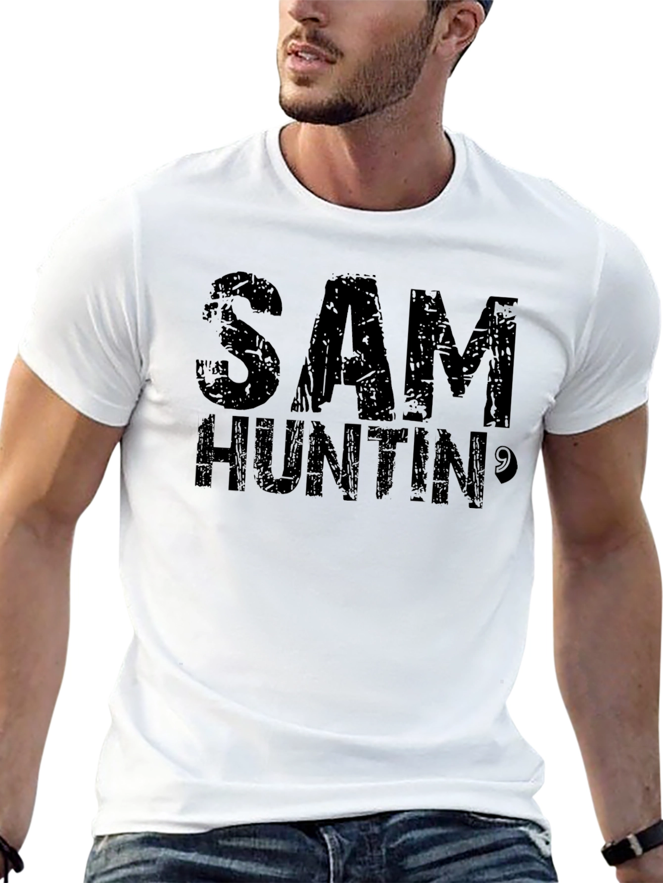 Sam Huntin Black Graphic T-Shirt