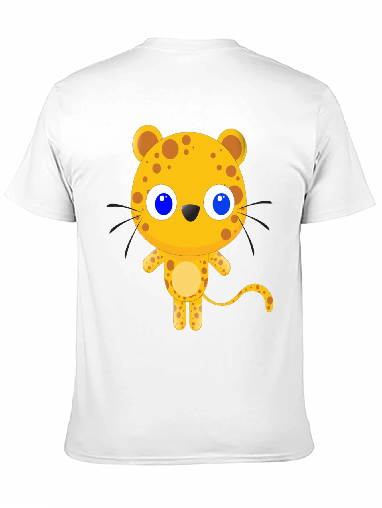 Cartoon Leopard Graphic Black T-Shirt
