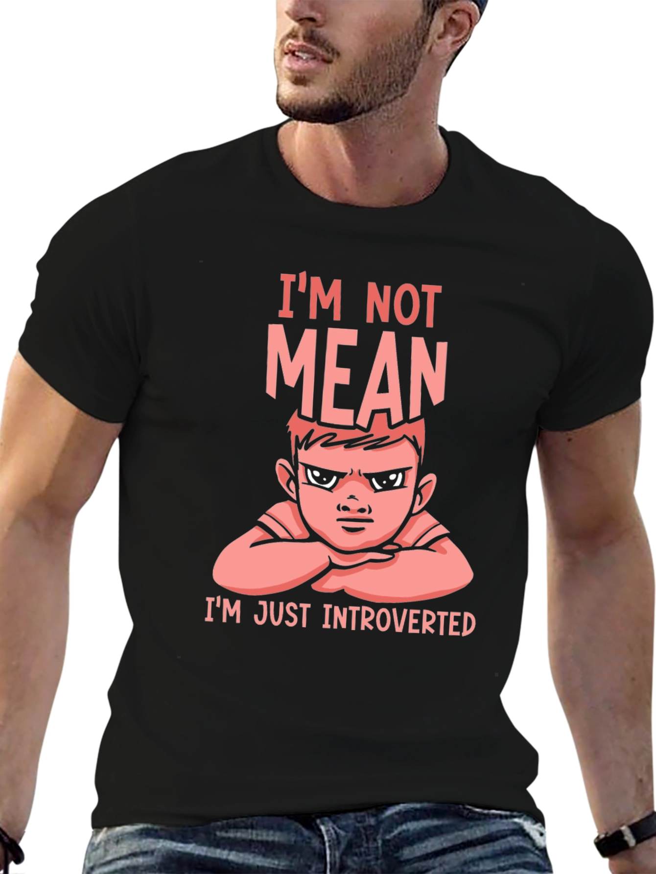 Introverted Graphic Tee - Im Not Mean T-Shirt