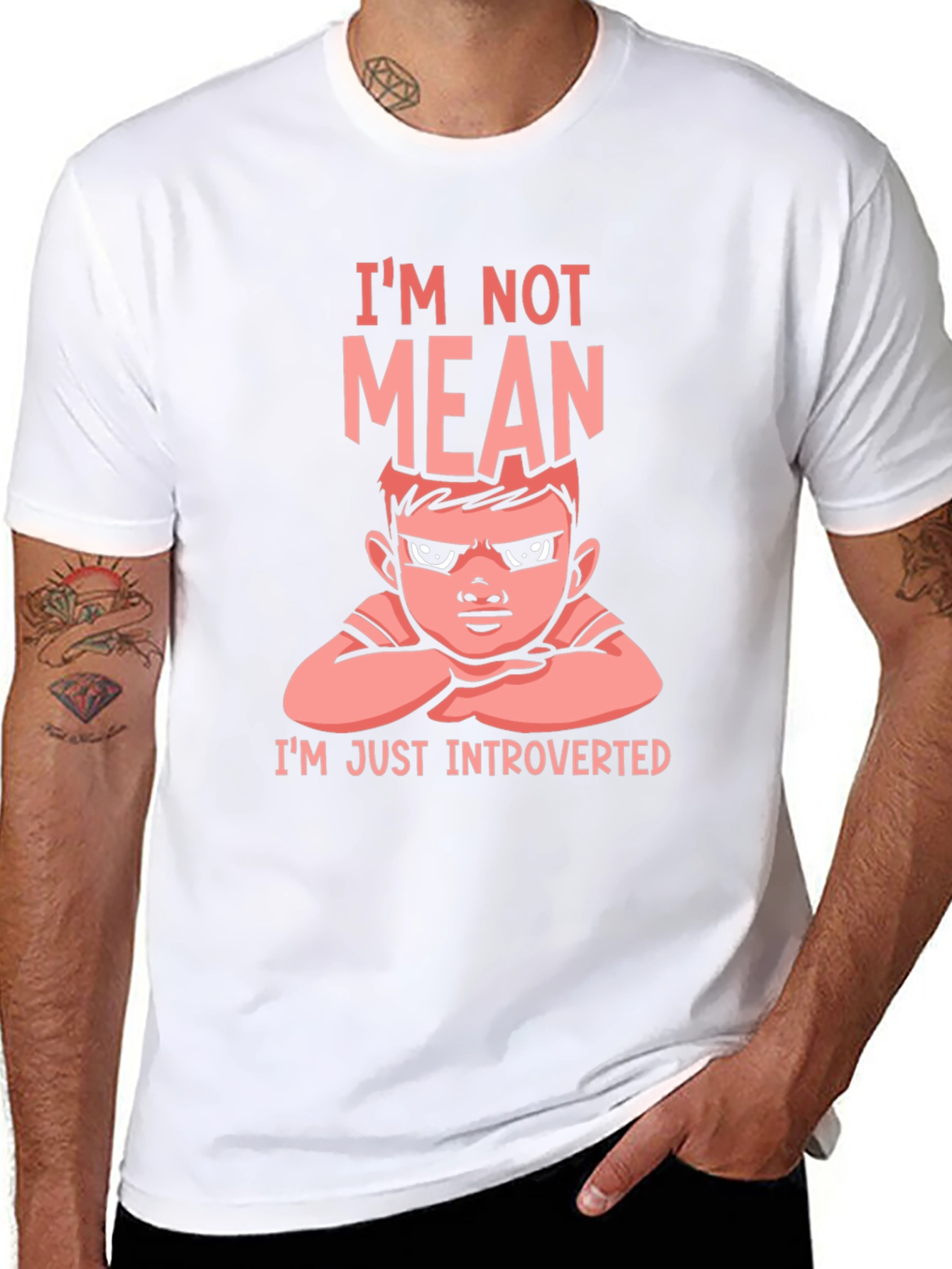 Introverted Graphic Tee - Im Not Mean T-Shirt