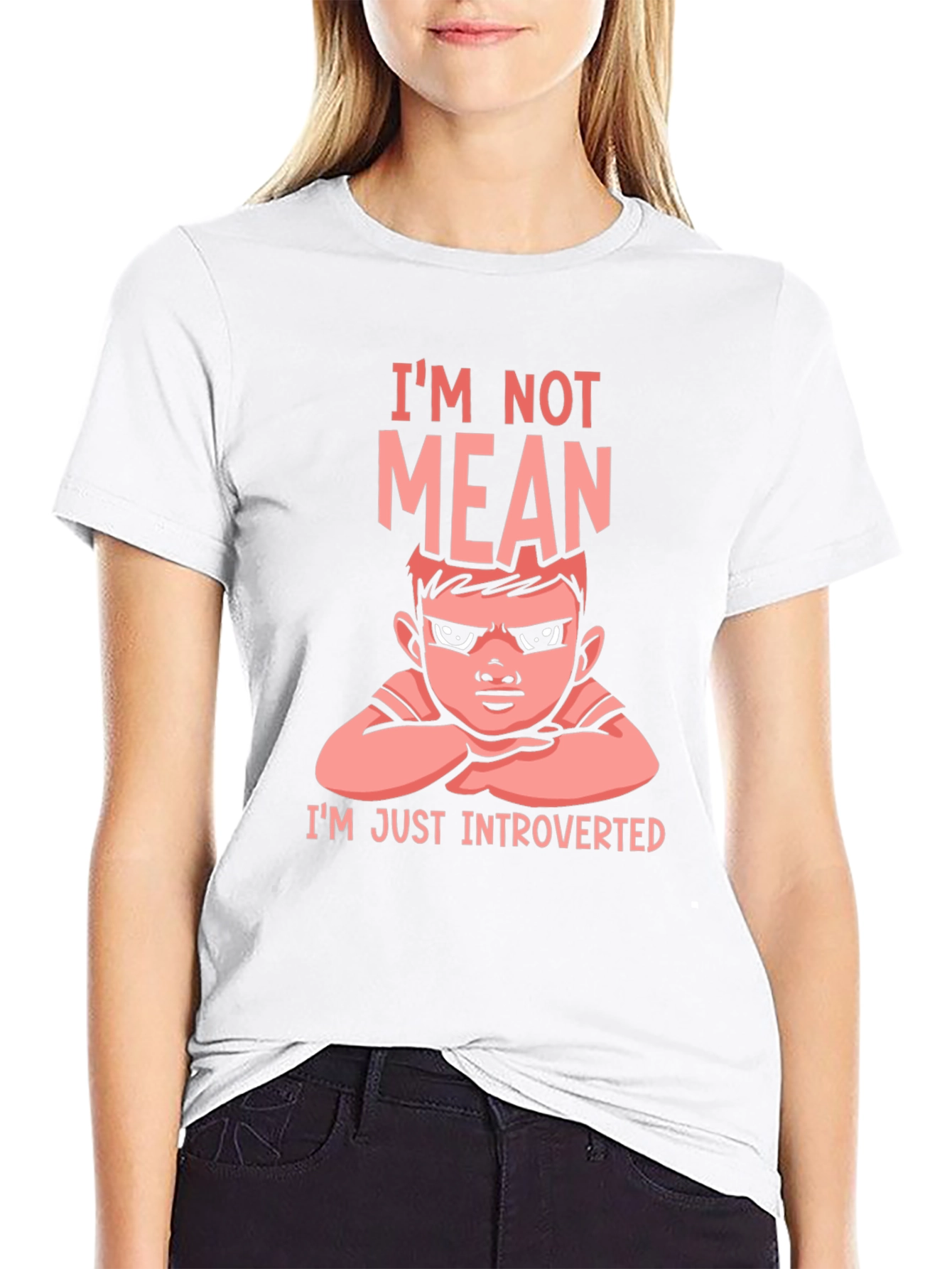 Introverted Graphic Tee - Im Not Mean T-Shirt