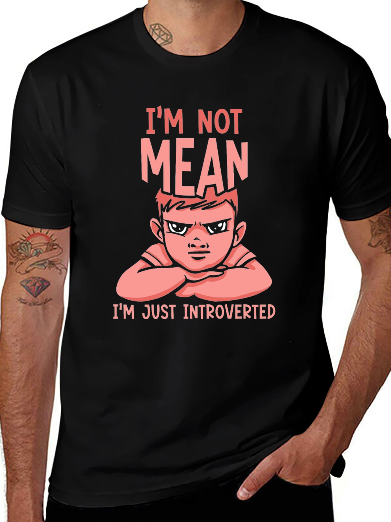 Introverted Graphic Tee - Im Not Mean T-Shirt
