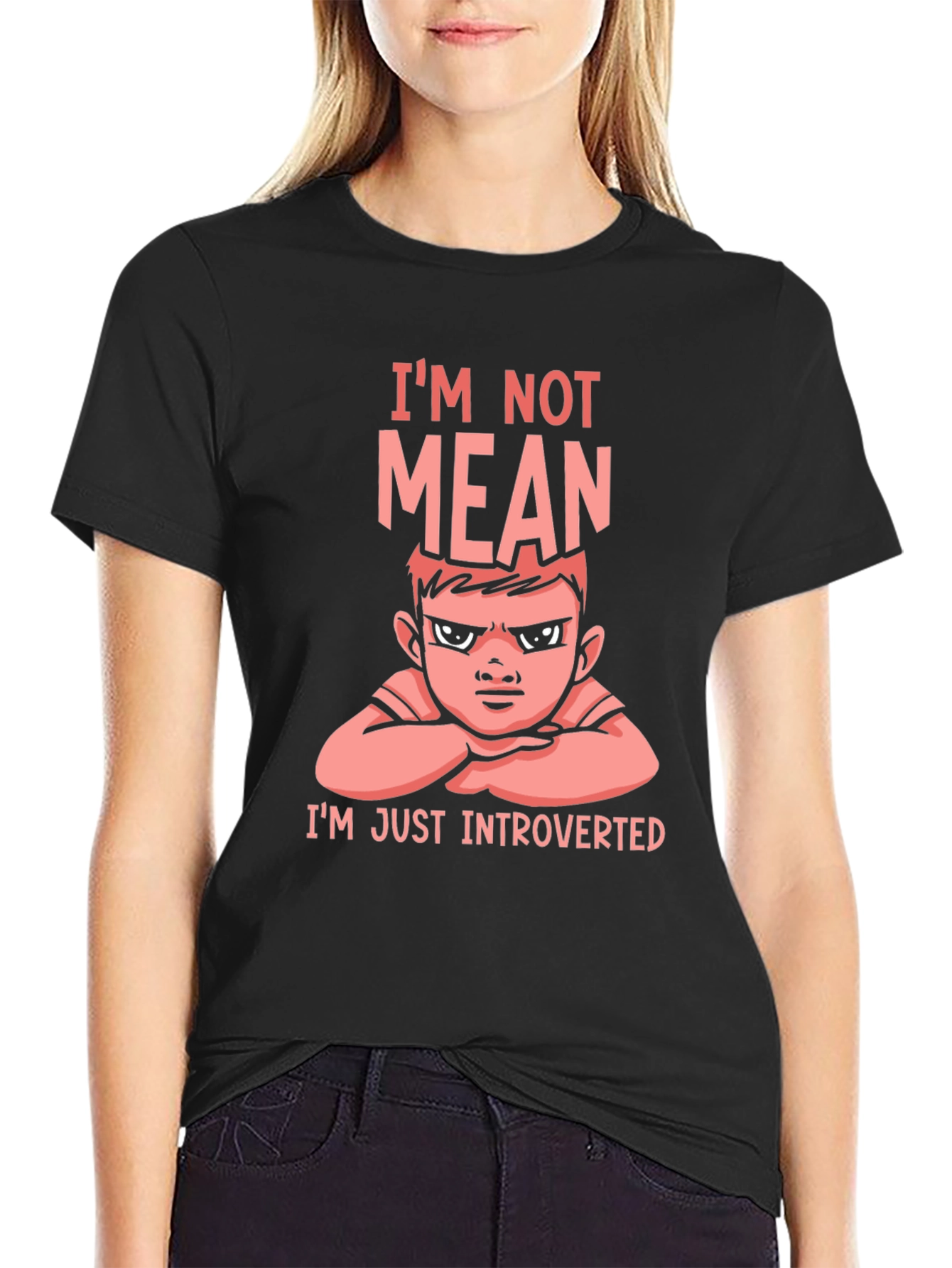 Introverted Graphic Tee - Im Not Mean T-Shirt