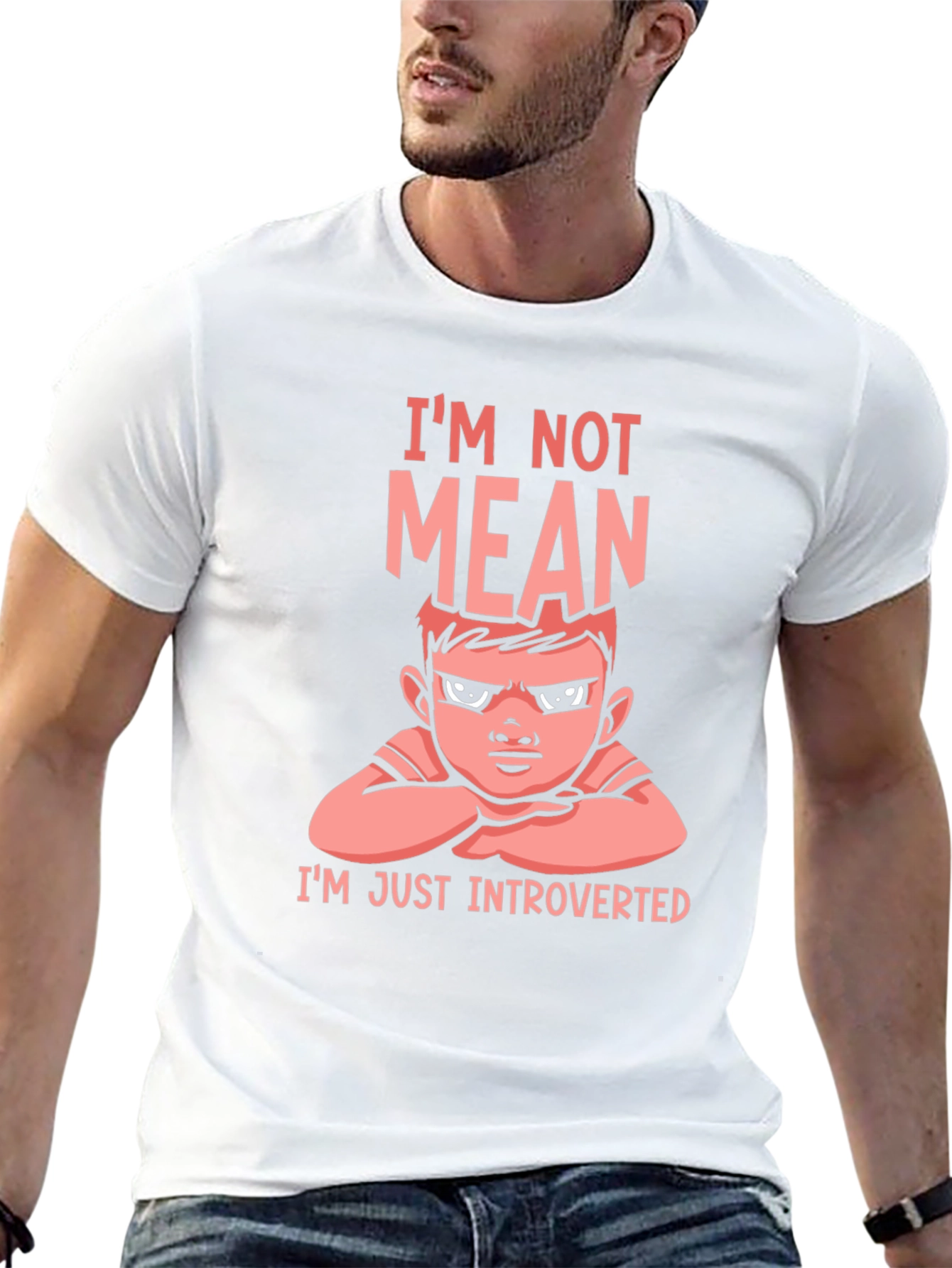 Introverted Graphic Tee - Im Not Mean T-Shirt