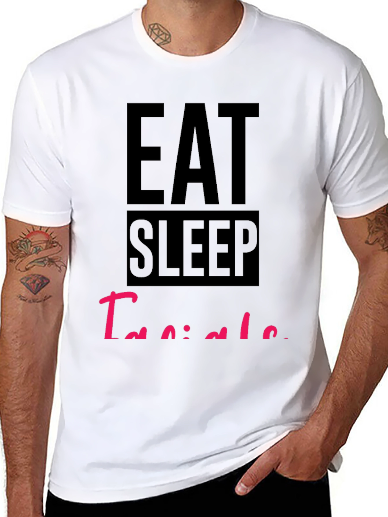 Eat Sleep Tequila Black Graphic Tee