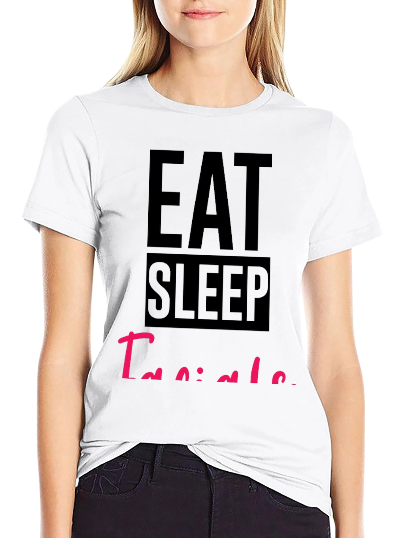 Eat Sleep Tequila Black Graphic Tee