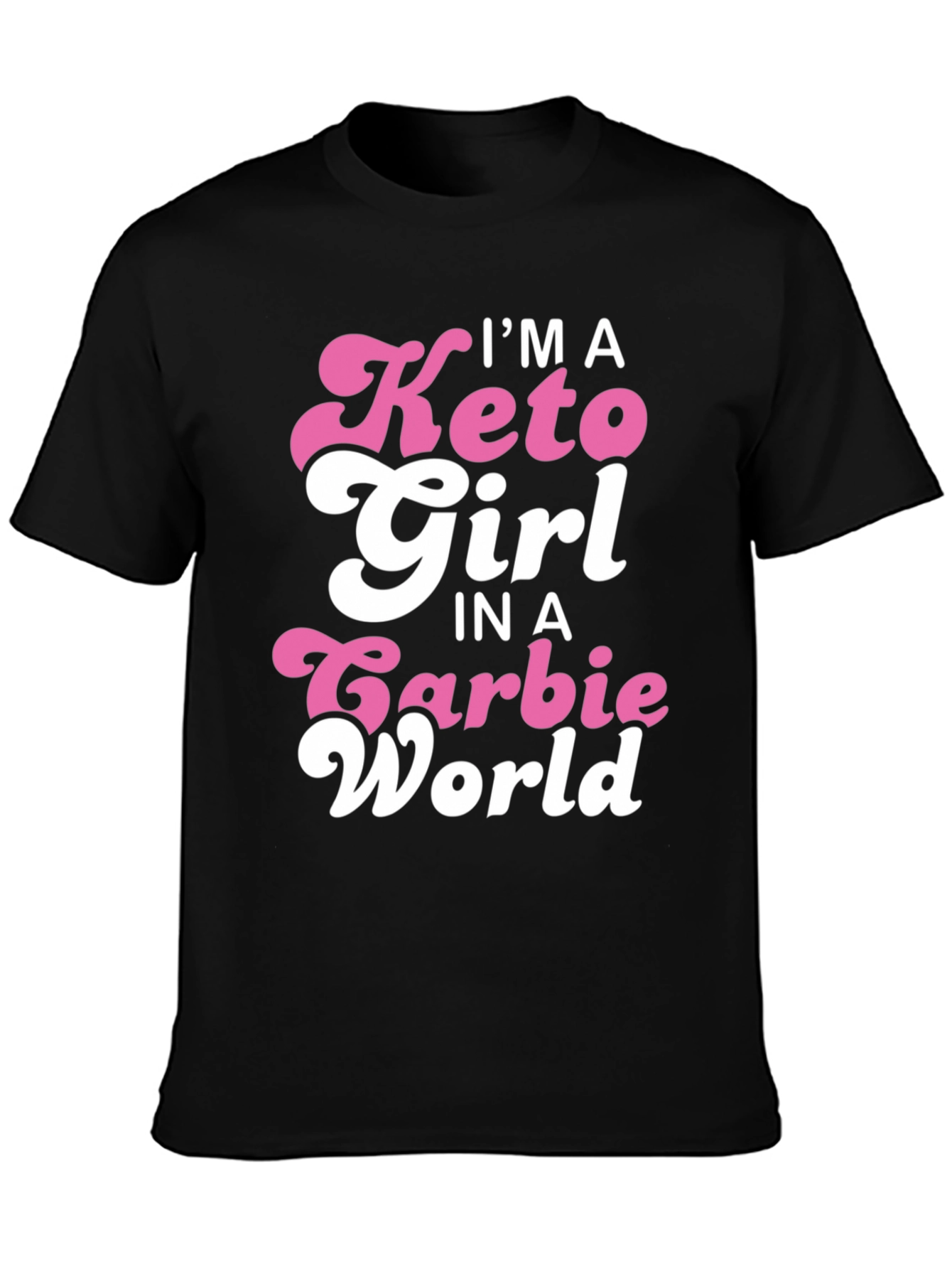 Keto Girl Barbie World Black T-Shirt