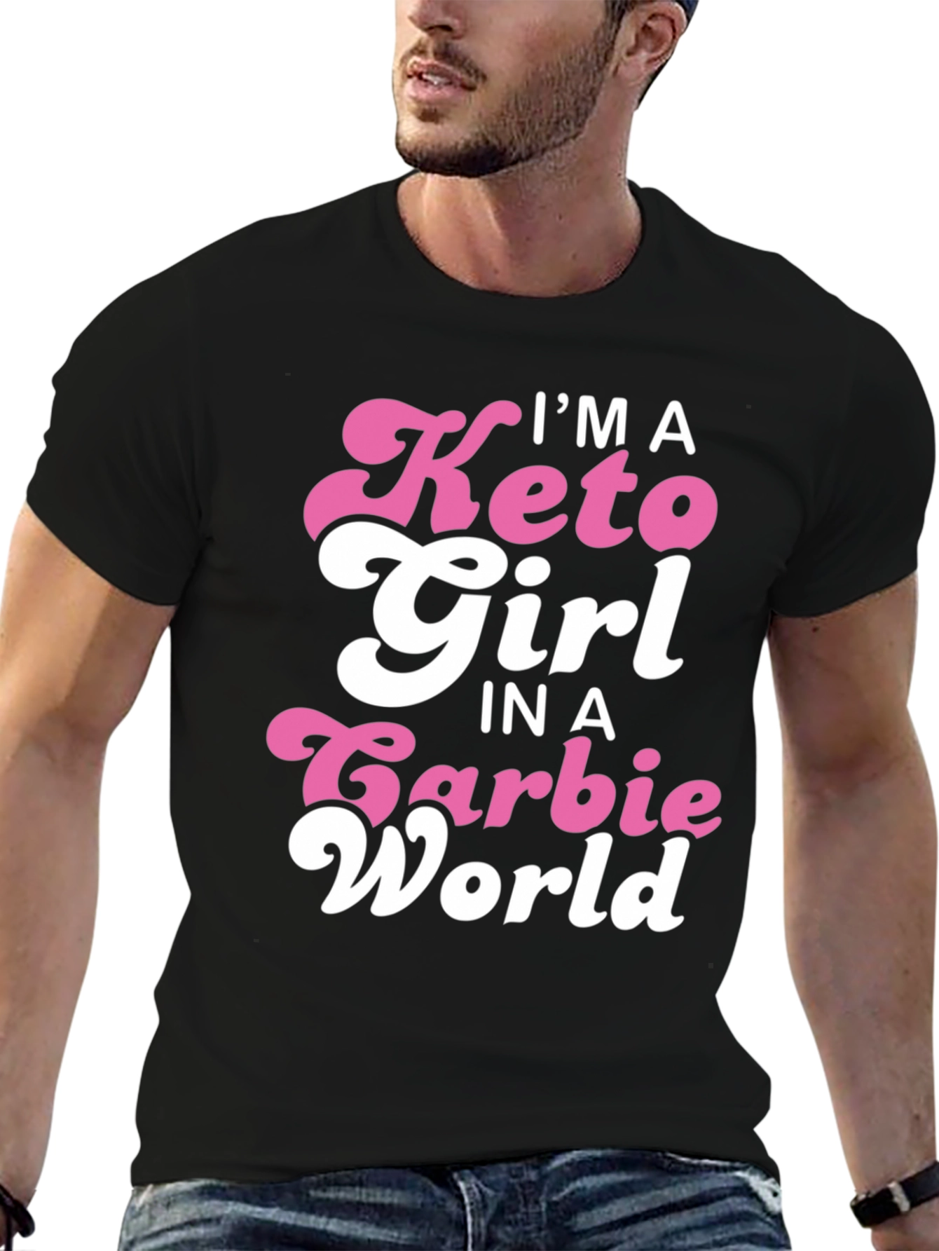 Keto Girl Barbie World Black T-Shirt