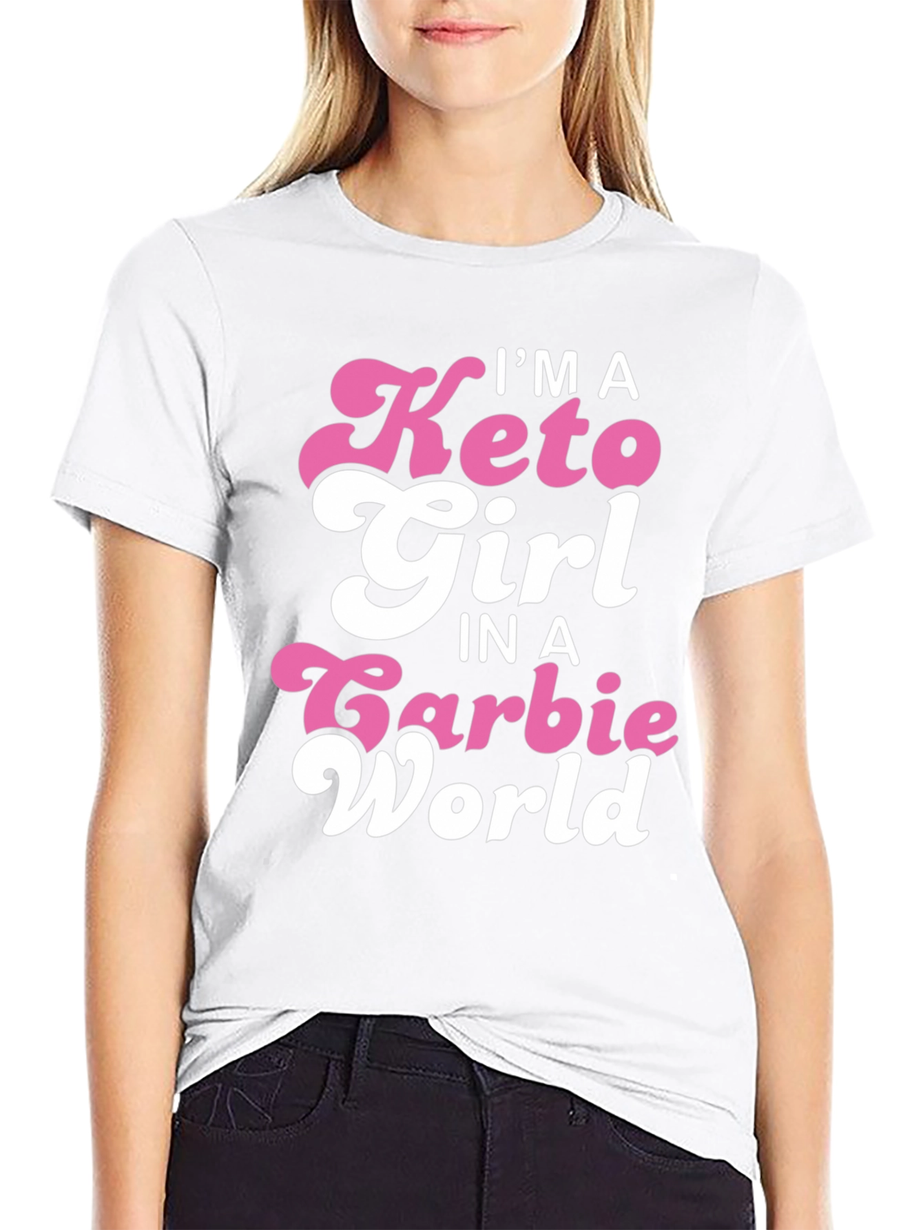 Keto Girl Barbie World Black T-Shirt
