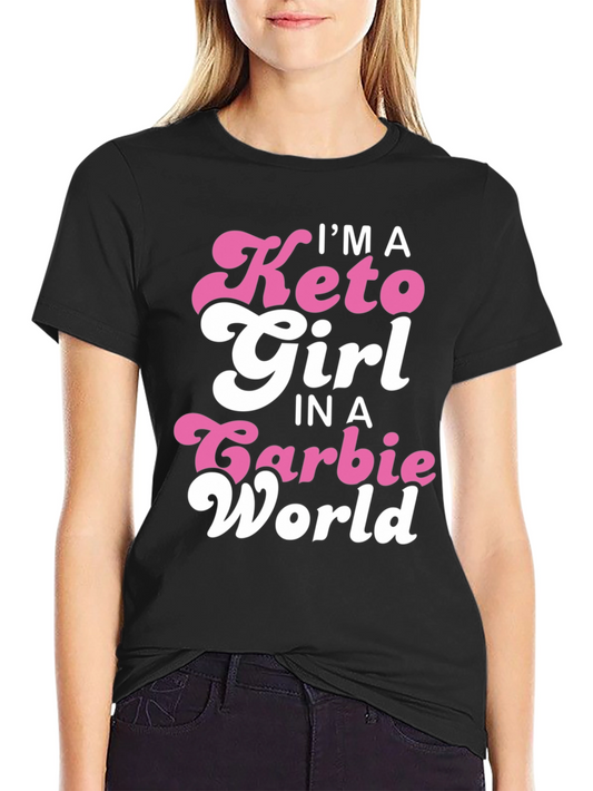 Keto Girl Barbie World Black T-Shirt
