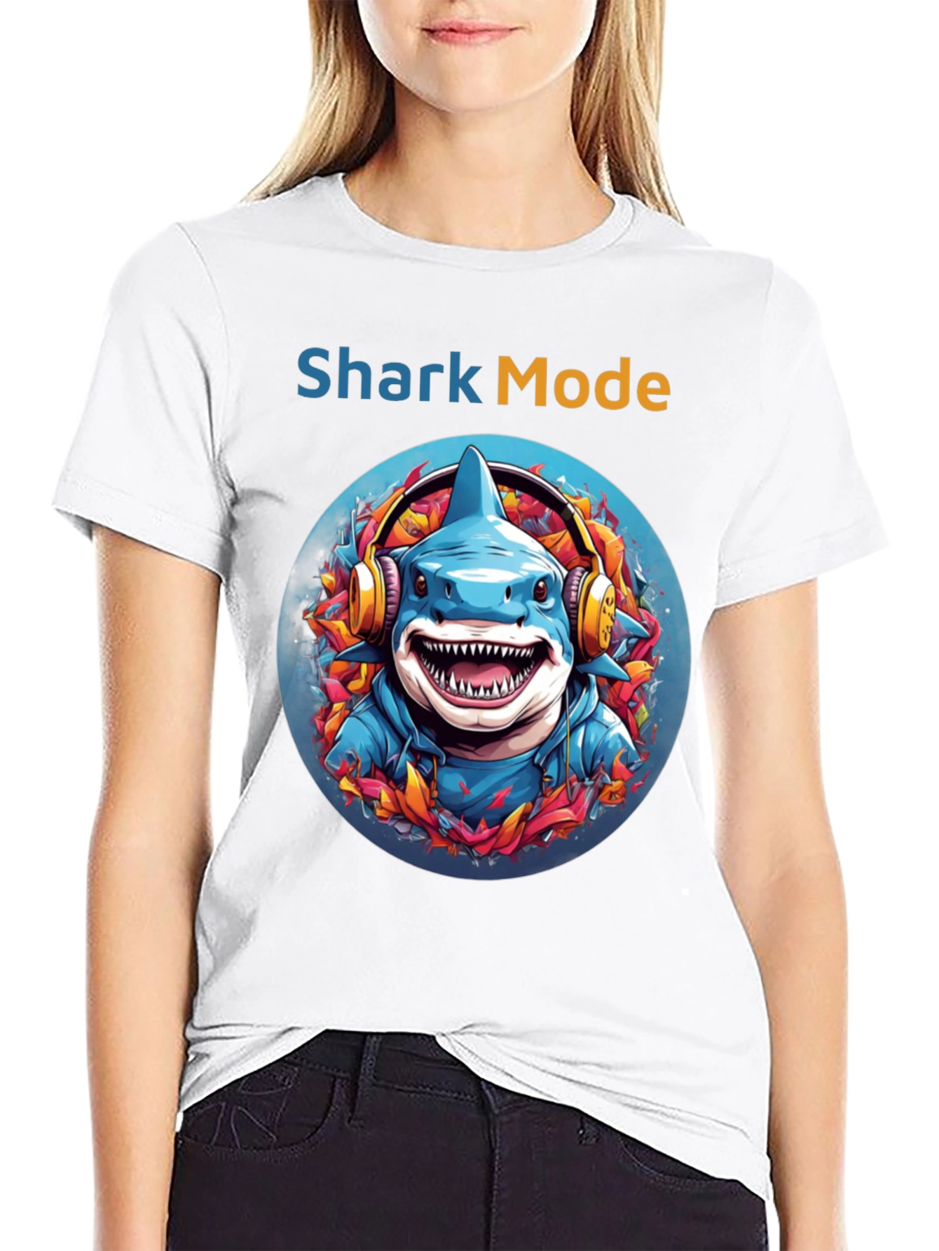 Shark Mode Graphic T-Shirt