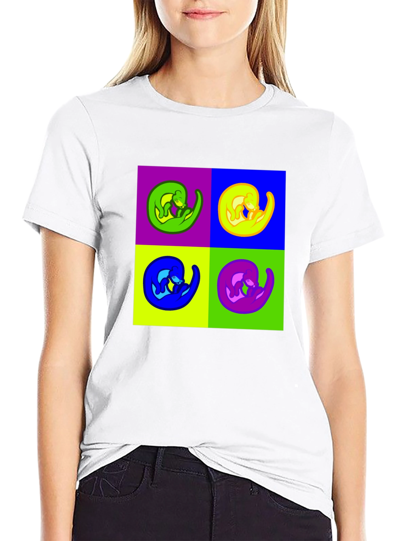 Pop Art Otter Graphic Tee - Quirky & Cool