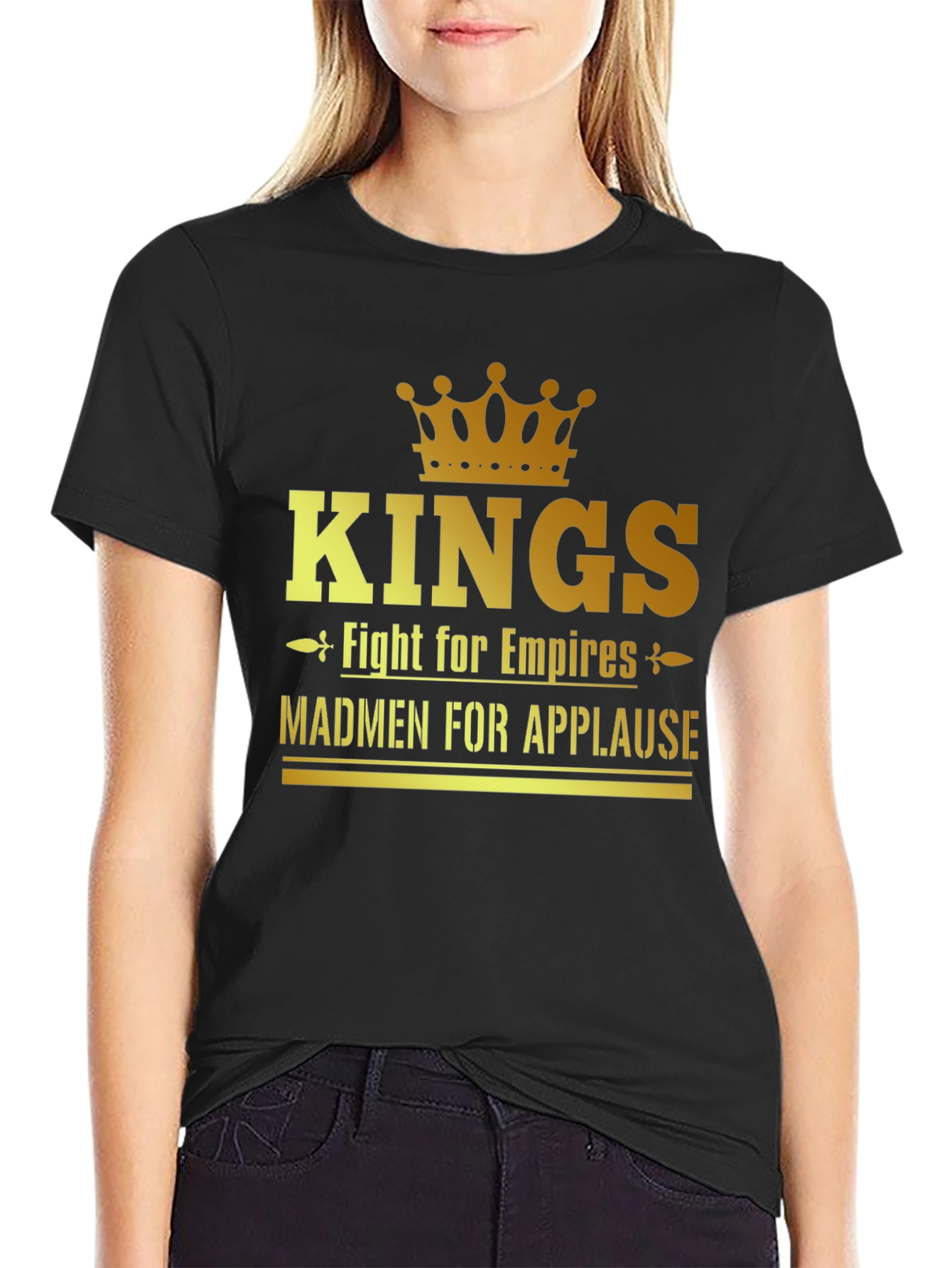 Kings Fight for Empires Mens Black T-Shirt
