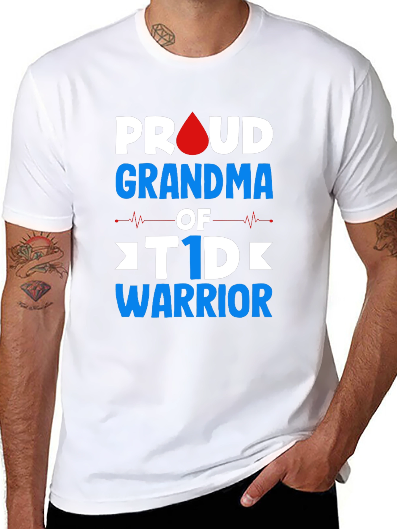 Proud Grandma of T1D Warrior T-Shirt
