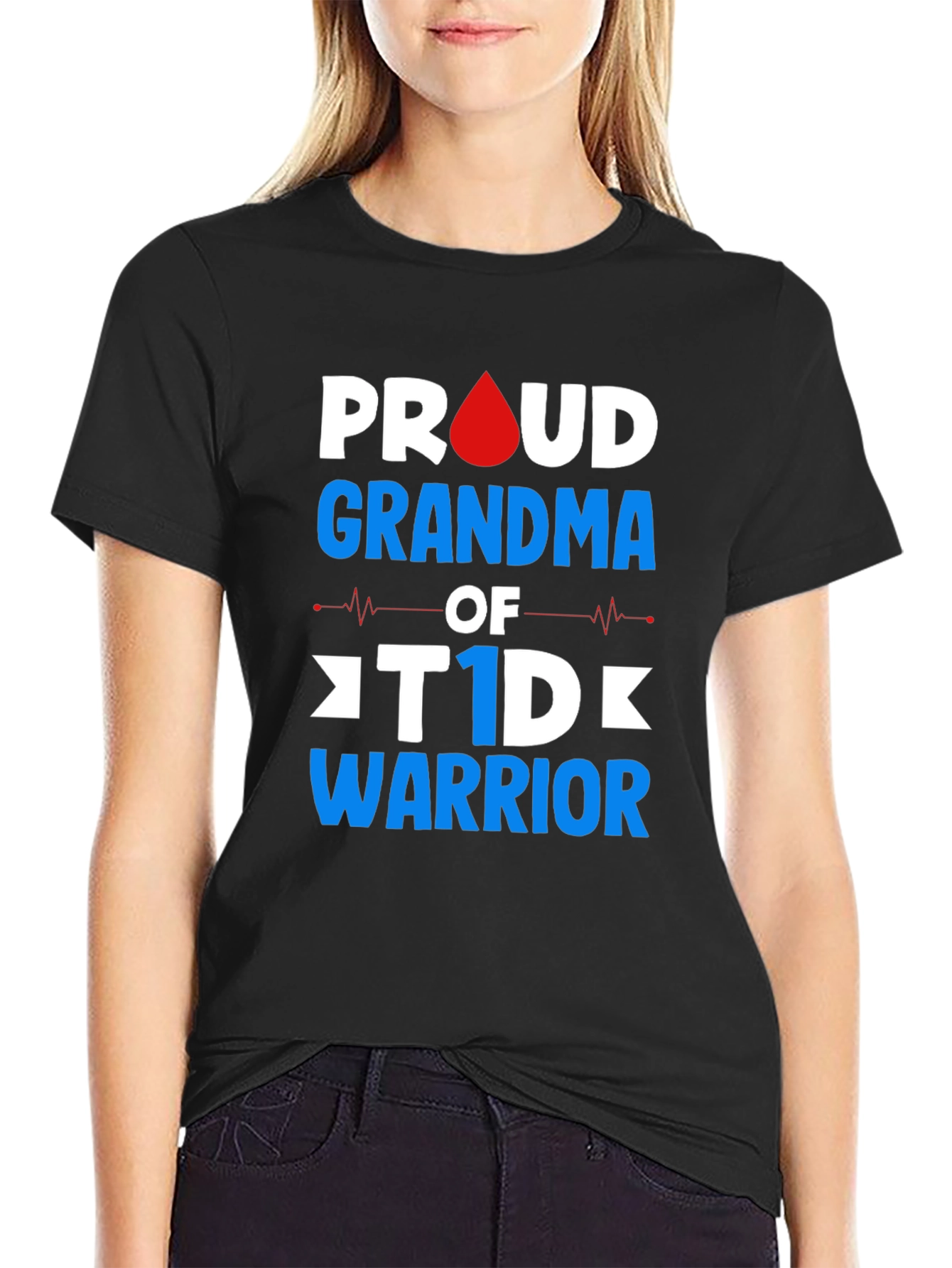 Proud Grandma of T1D Warrior T-Shirt