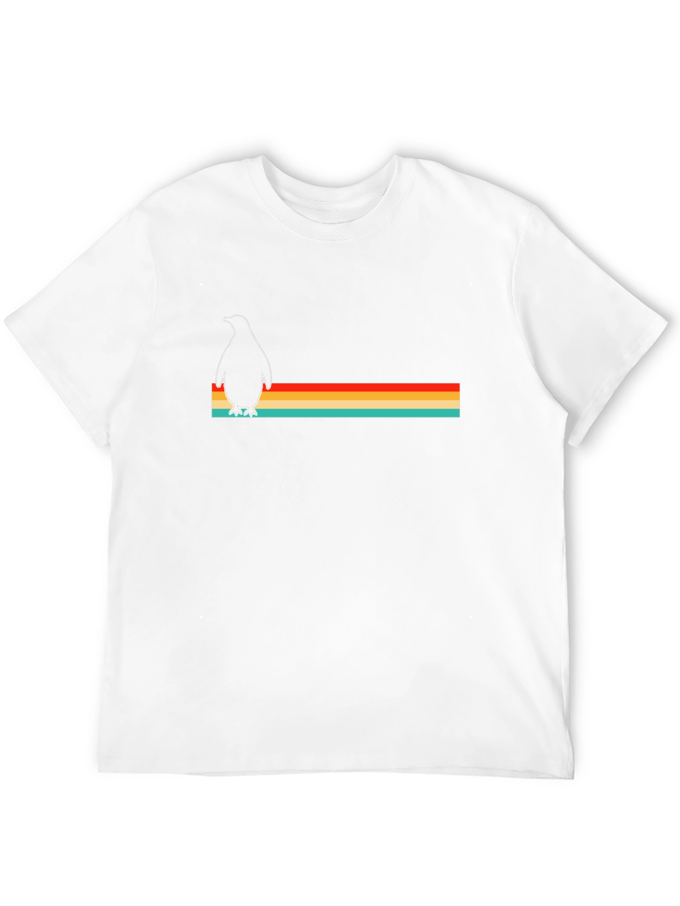 Retro Penguin Striped T-Shirt - Classic Design