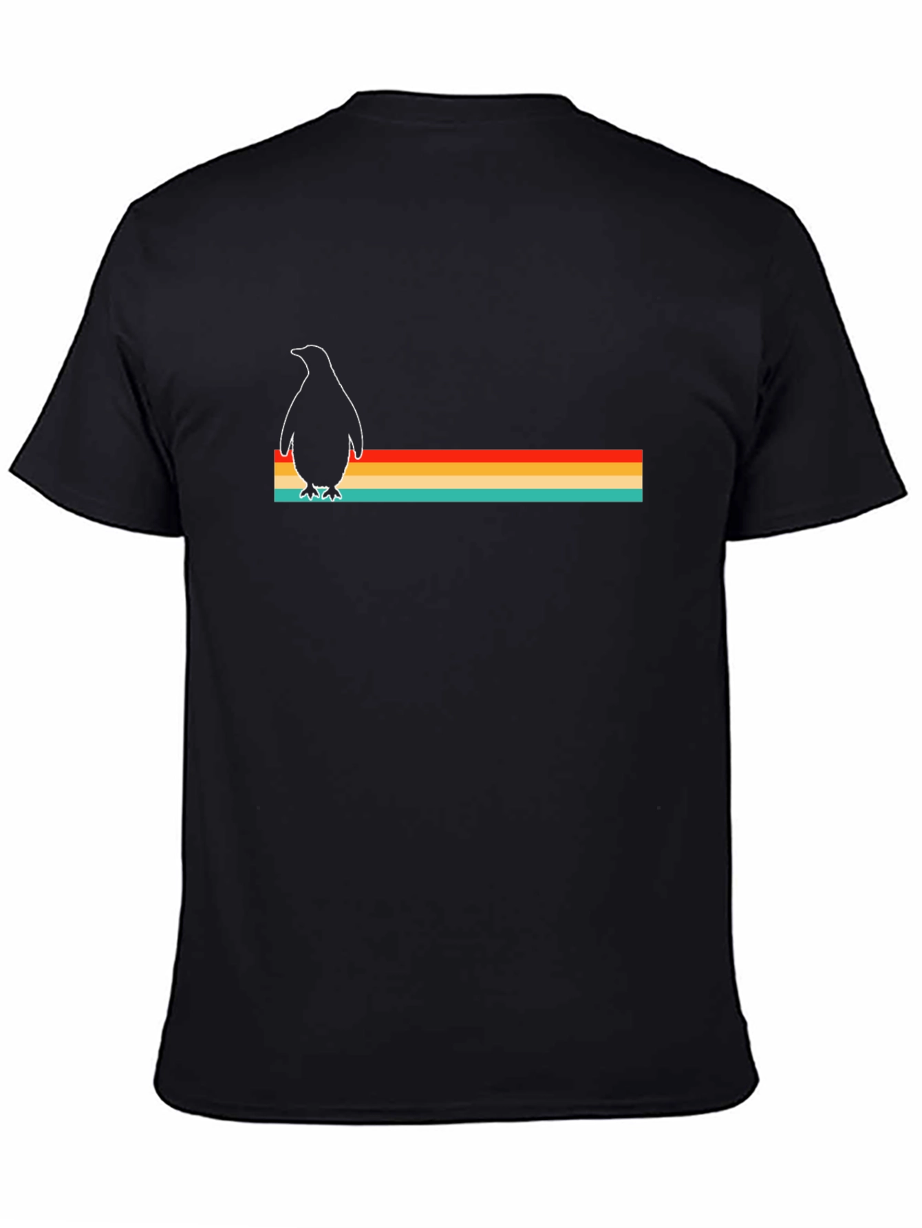 Retro Penguin Striped T-Shirt - Classic Design