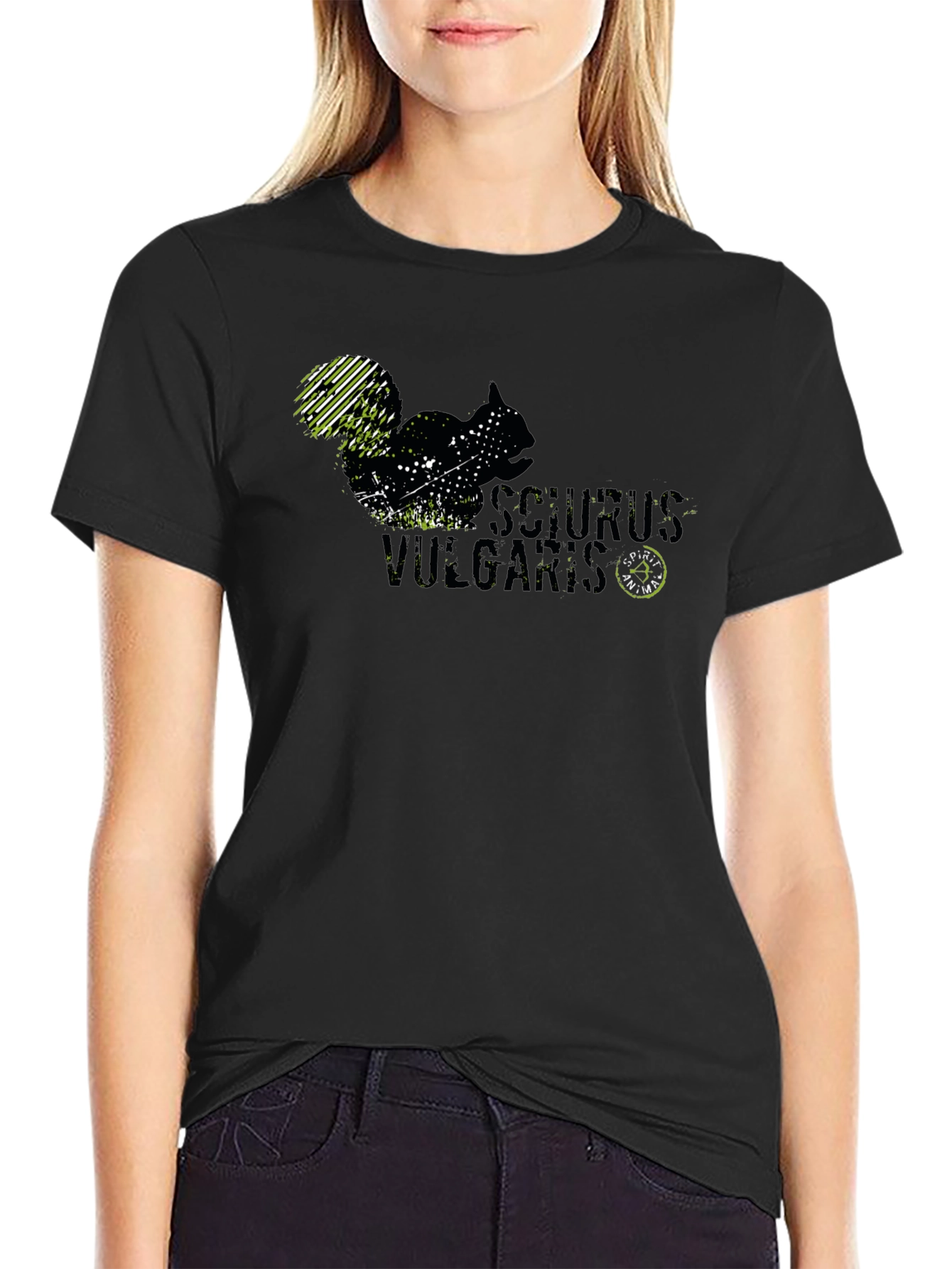 Sciurus Vulgaris Black Graphic T-Shirt