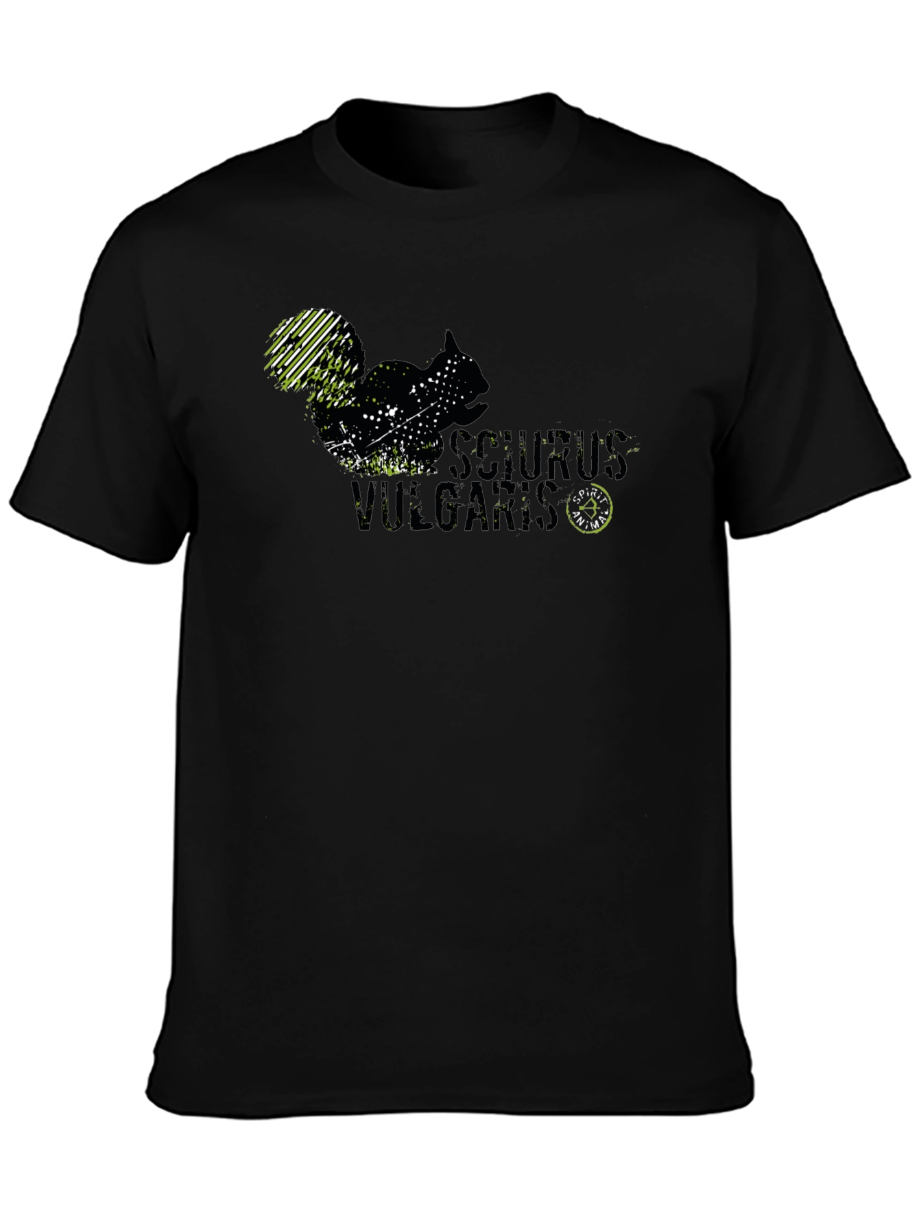 Sciurus Vulgaris Black Graphic T-Shirt