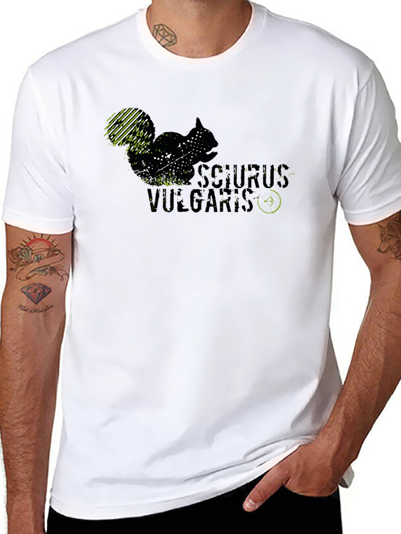 Sciurus Vulgaris Black Graphic T-Shirt