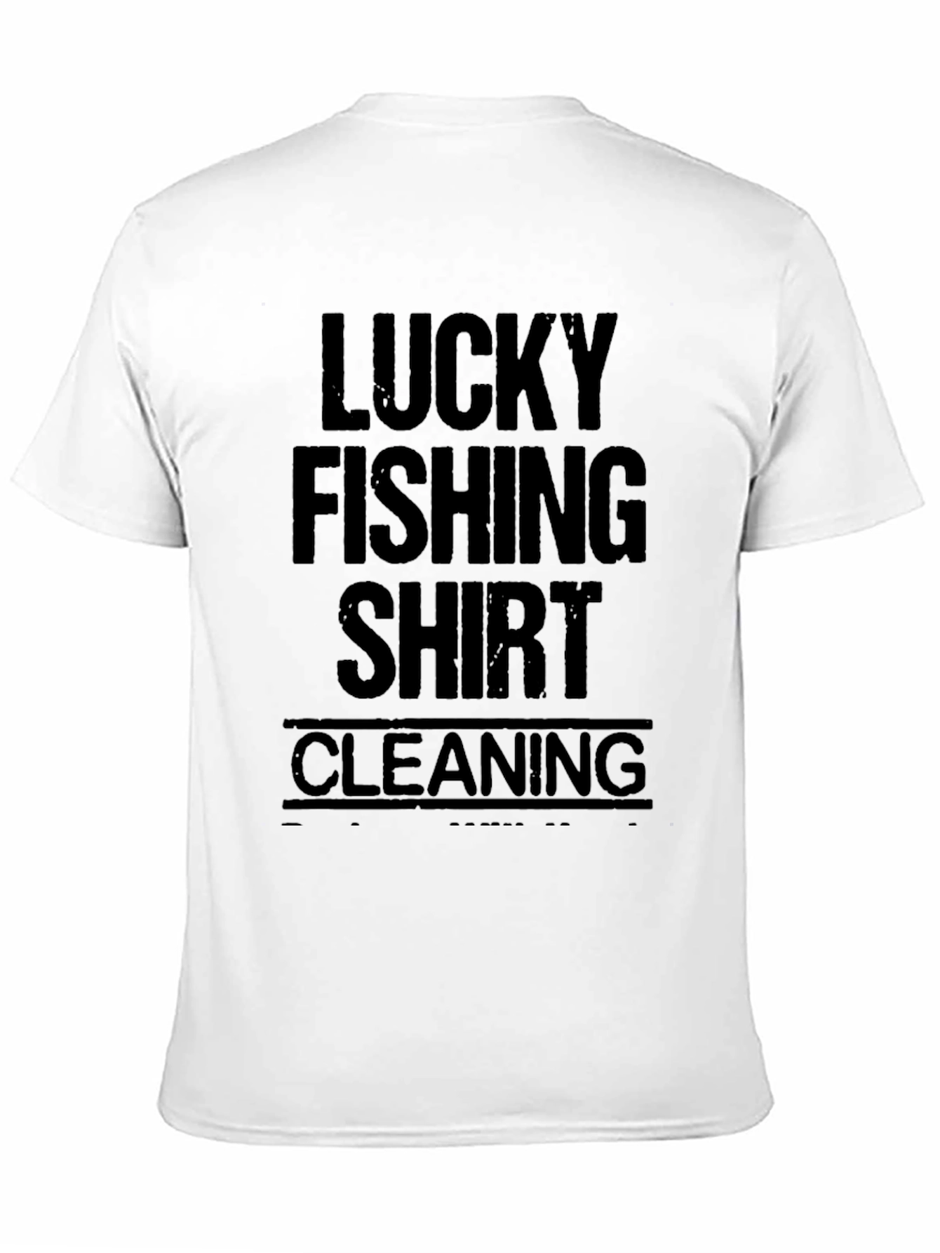 Lucky Fishing Shirt Cleaning Black Tee