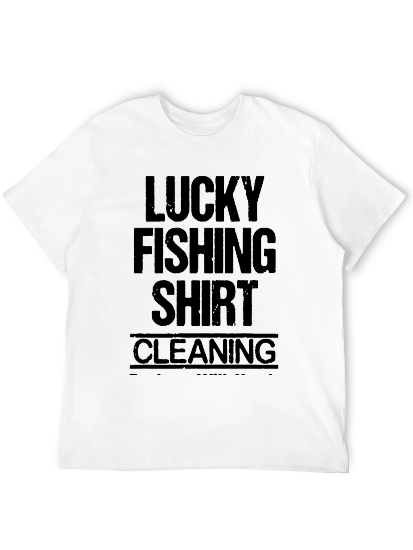 Lucky Fishing Shirt Cleaning Black Tee