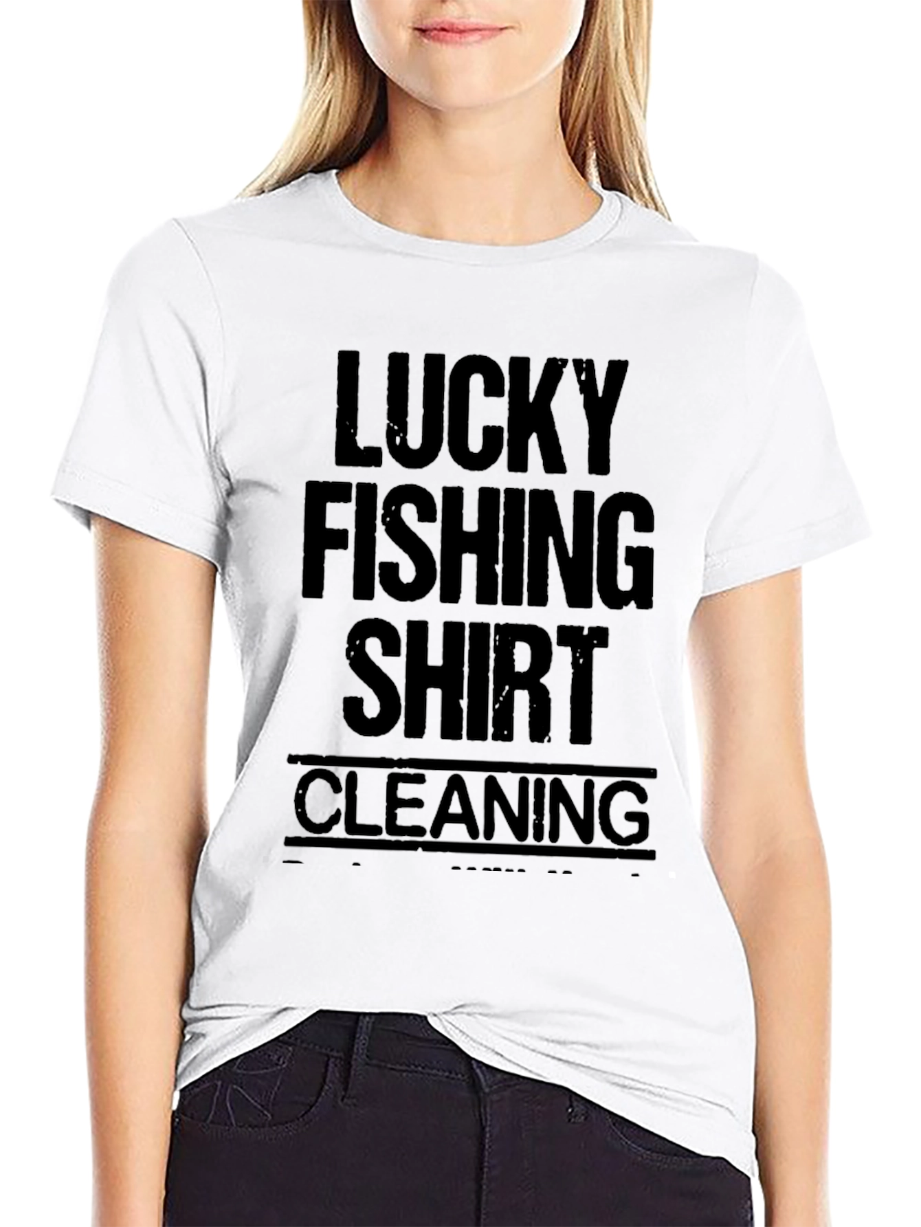 Lucky Fishing Shirt Cleaning Black Tee