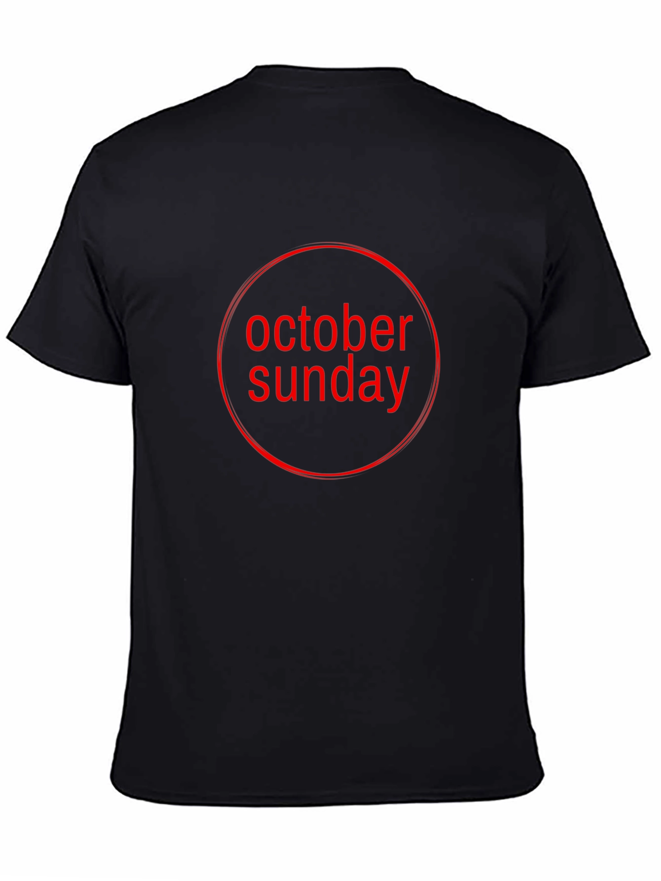 October Sunday Graphic Tee - Black Cotton T-Shirt