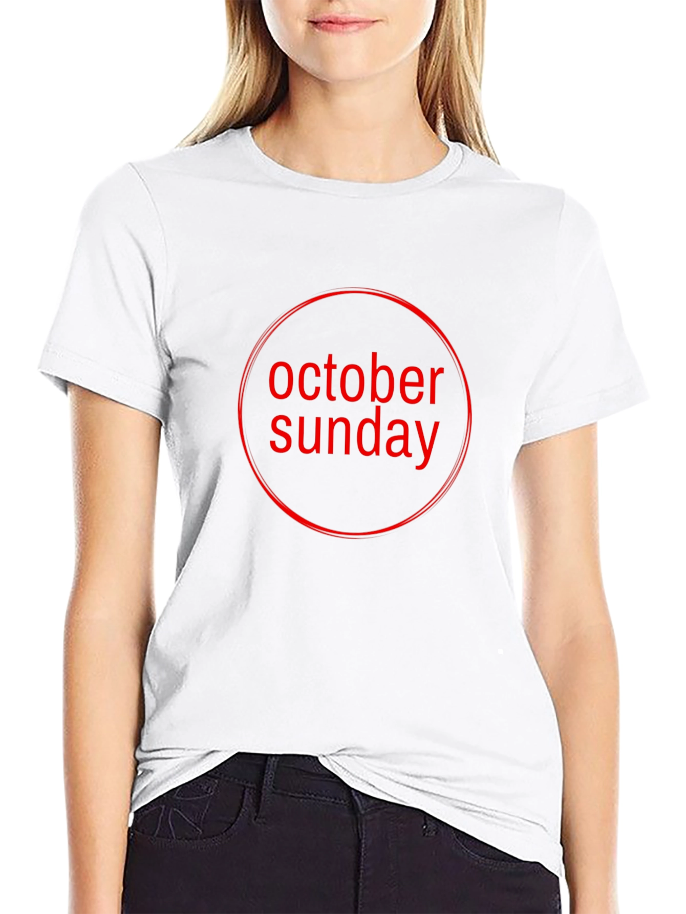 October Sunday Graphic Tee - Black Cotton T-Shirt