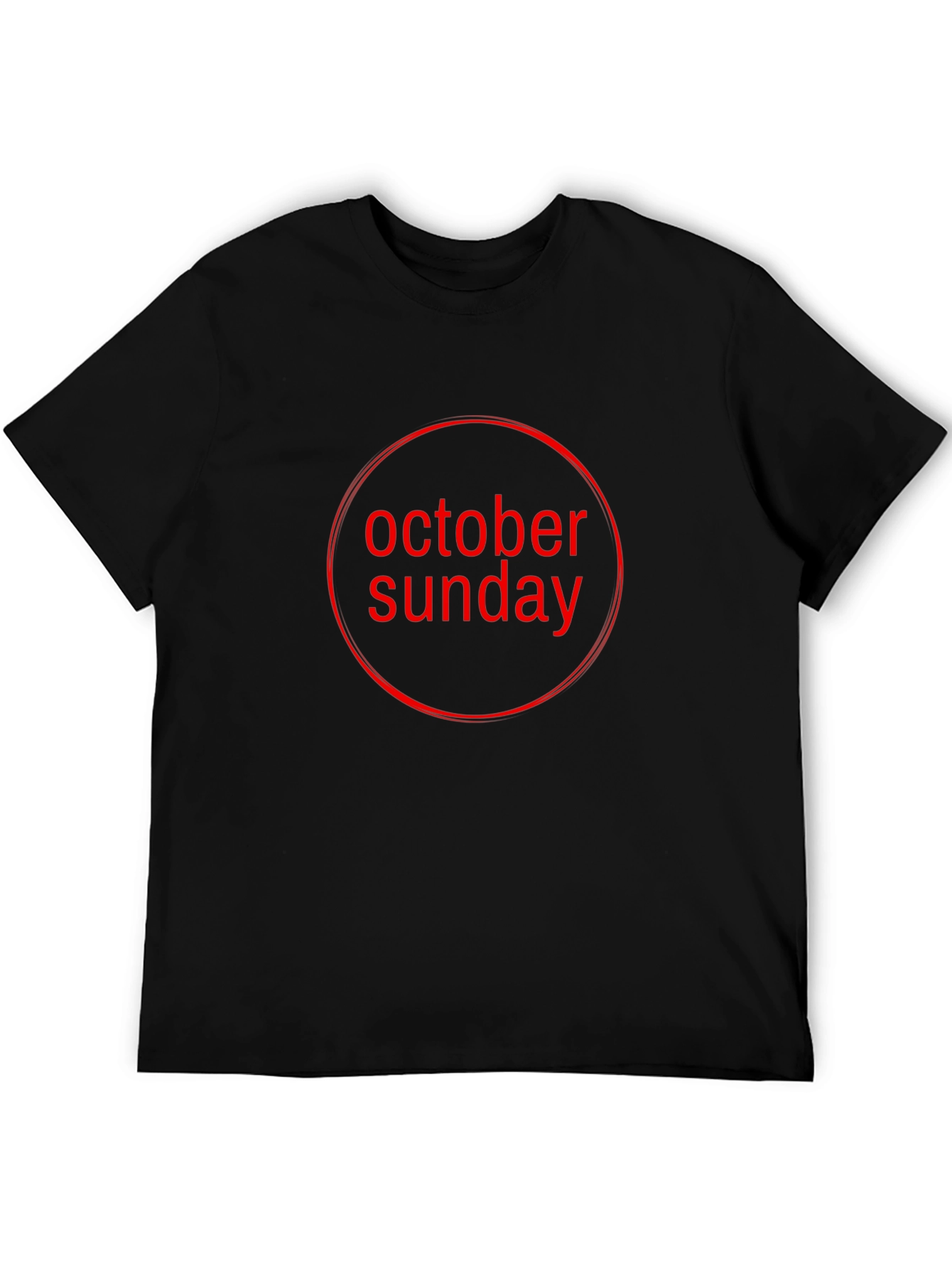 October Sunday Graphic Tee - Black Cotton T-Shirt