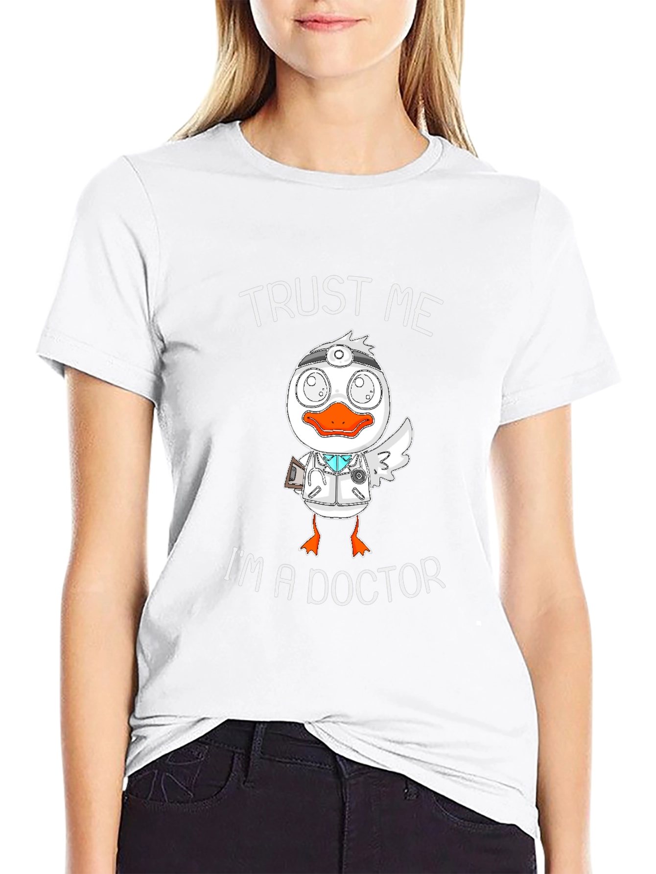 Trust Me Im A Doctor Duck Graphic T-Shirt