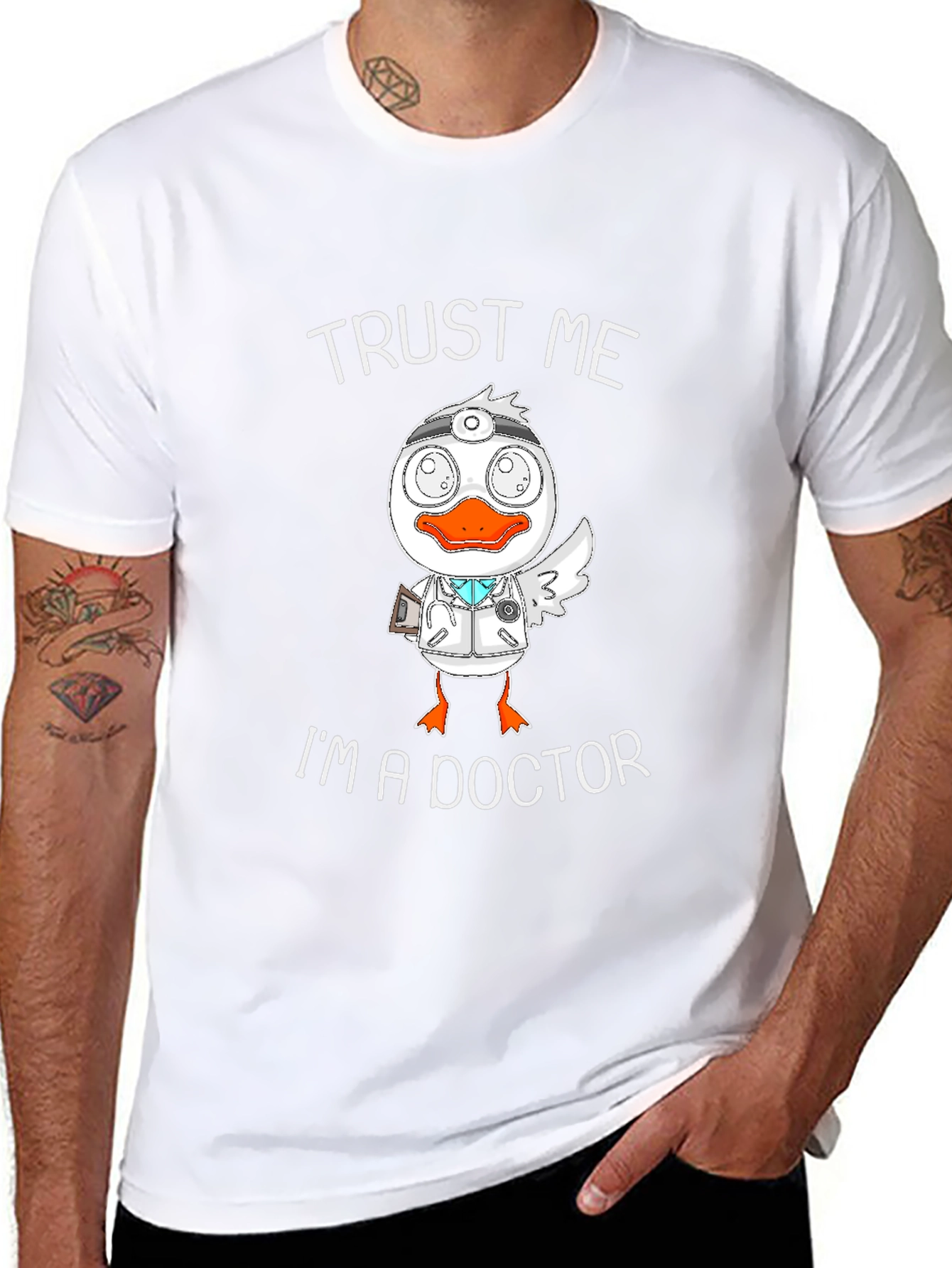 Trust Me Im A Doctor Duck Graphic T-Shirt