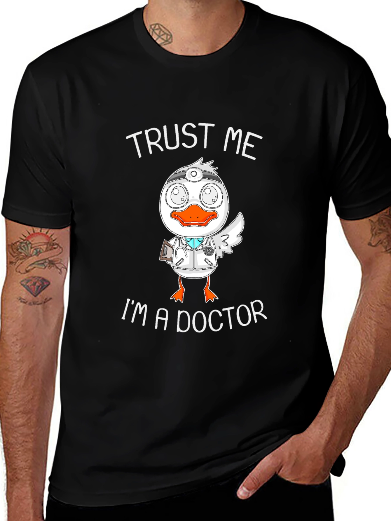 Trust Me Im A Doctor Duck Graphic T-Shirt