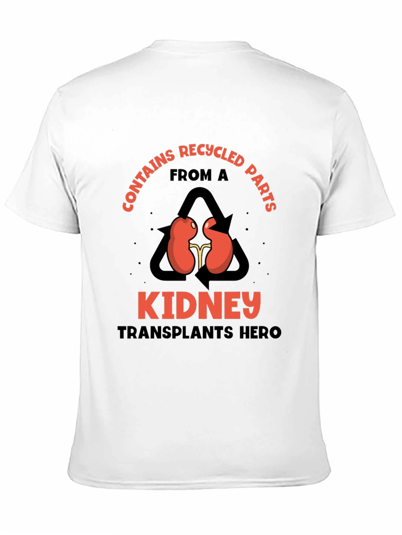 Recycled Kidney Transplant Hero Black T-Shirt