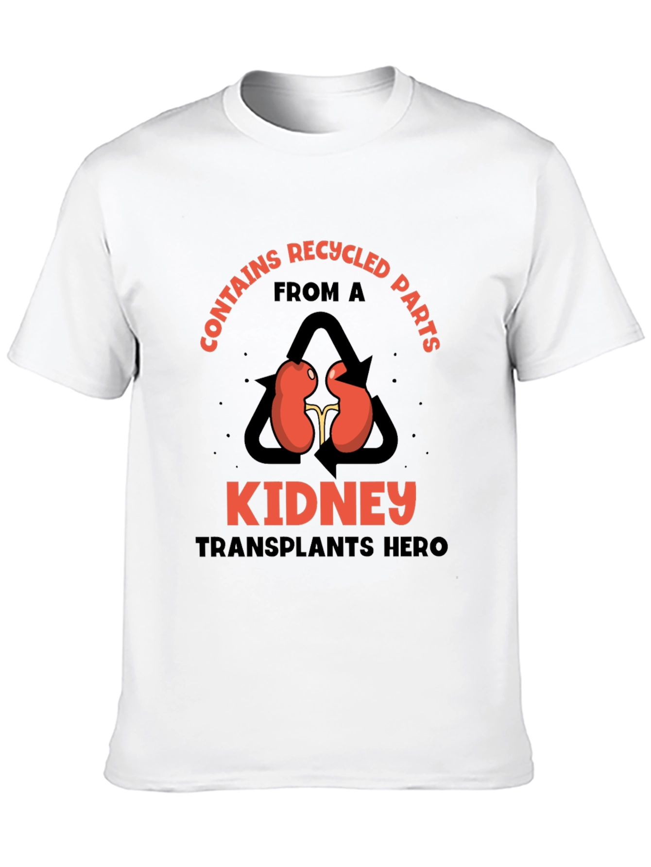Recycled Kidney Transplant Hero Black T-Shirt