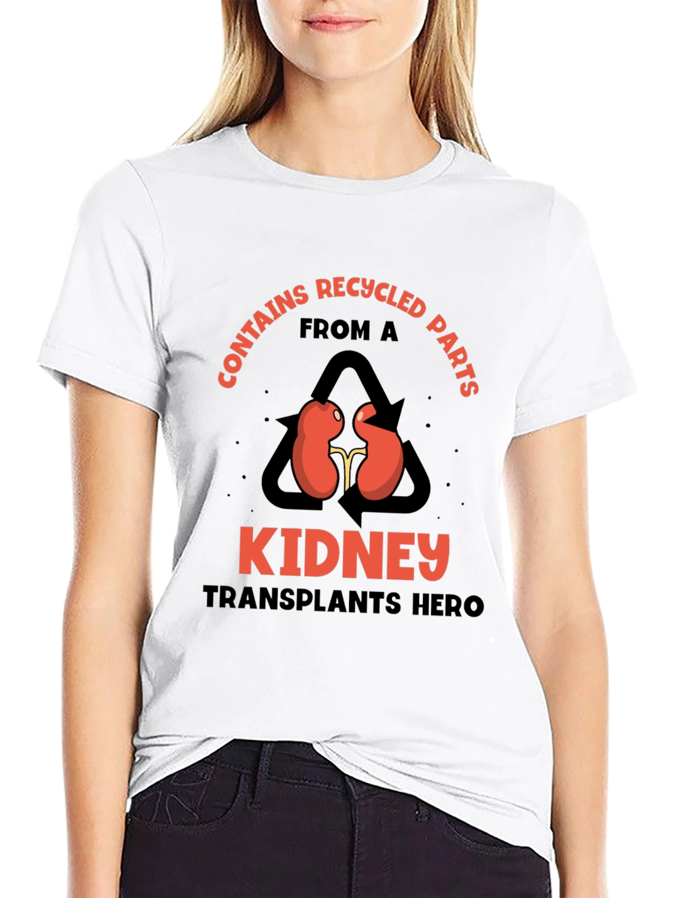 Recycled Kidney Transplant Hero Black T-Shirt