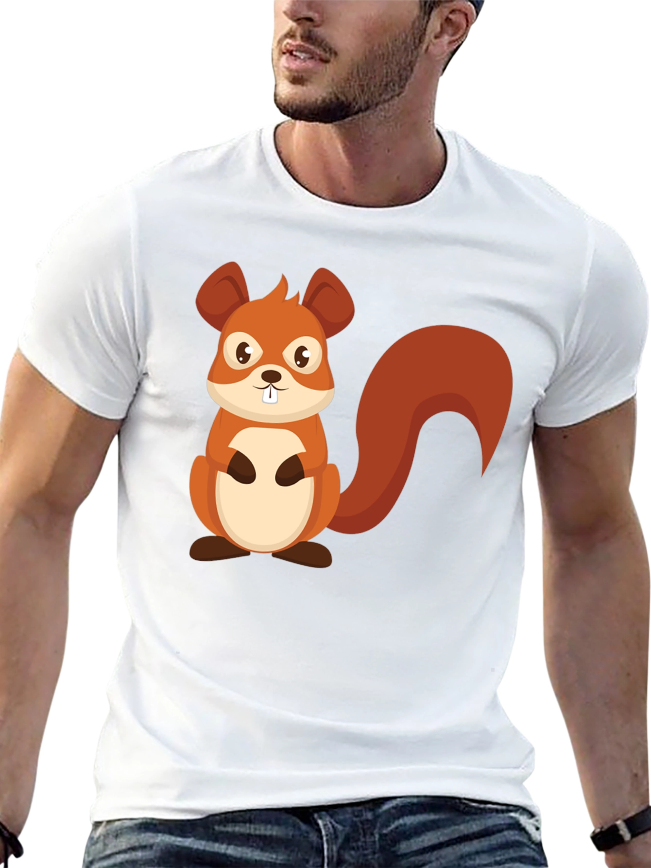 Squirrel Graphic Tee - Cute Cartoon Design