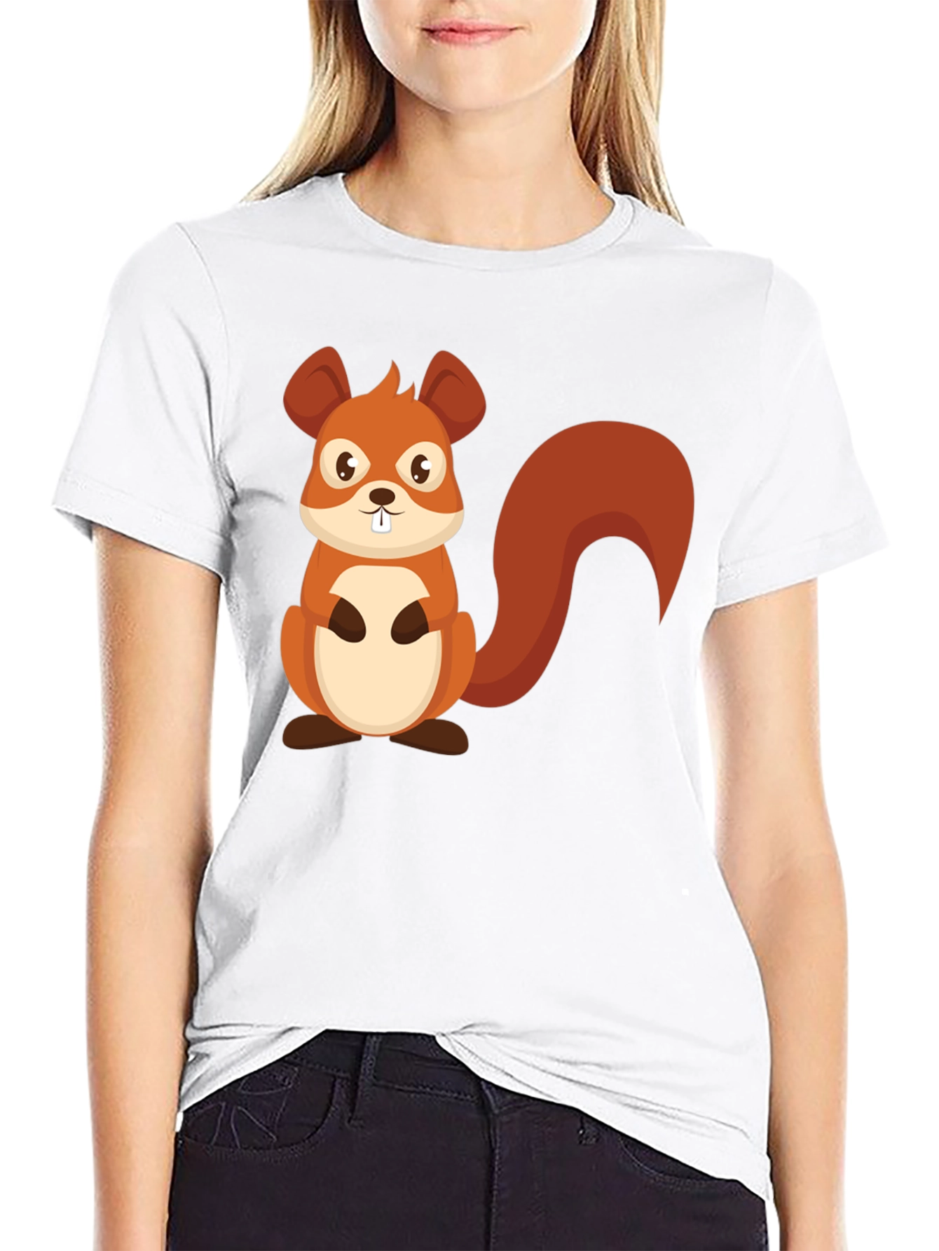 Squirrel Graphic Tee - Cute Cartoon Design