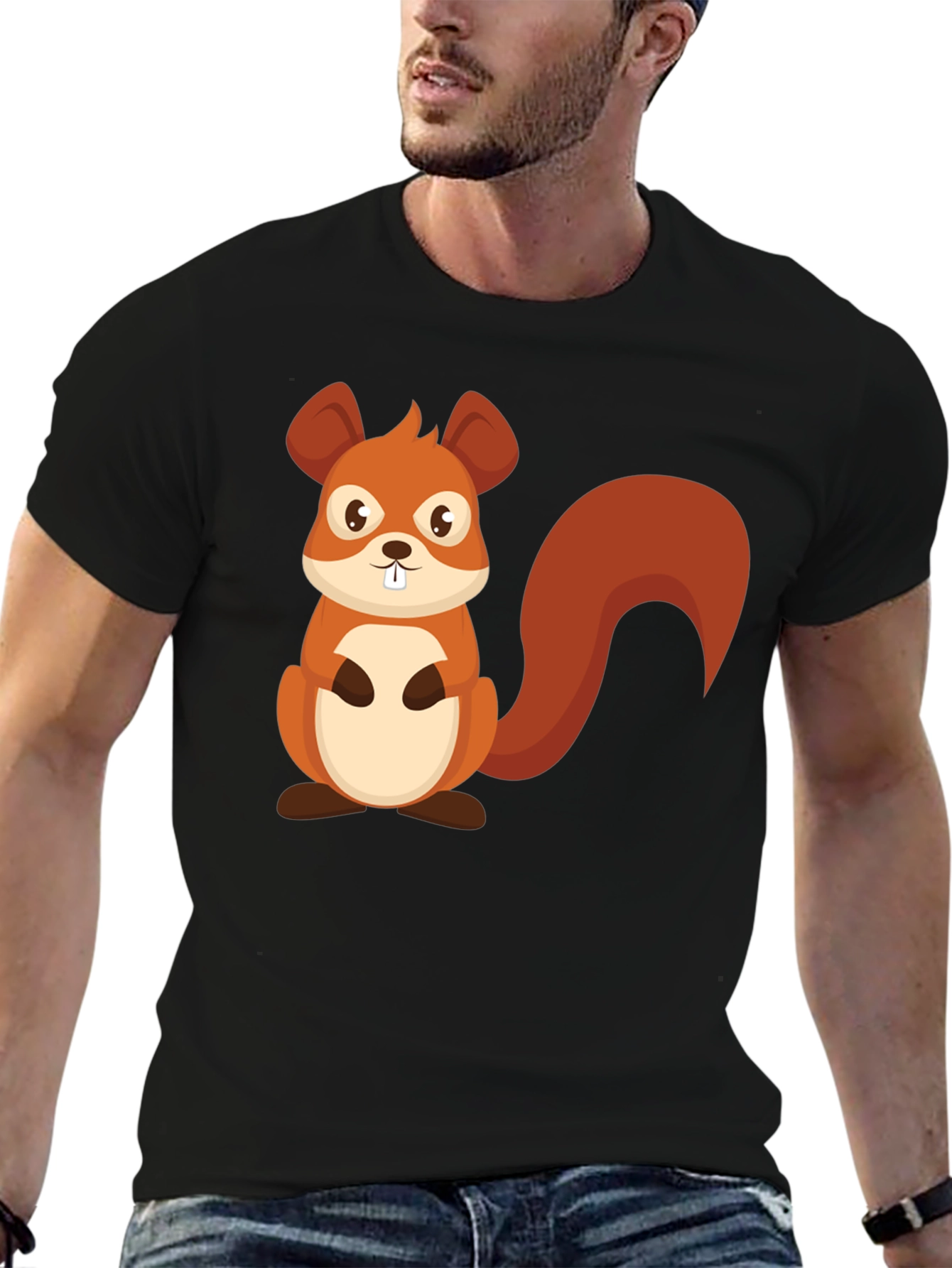 Squirrel Graphic Tee - Cute Cartoon Design