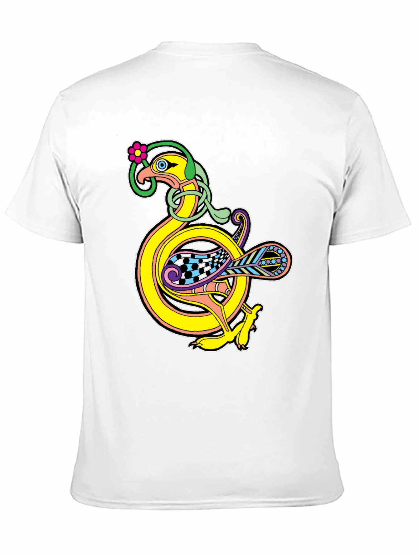 Celtic Bird Graphic Black T-Shirt