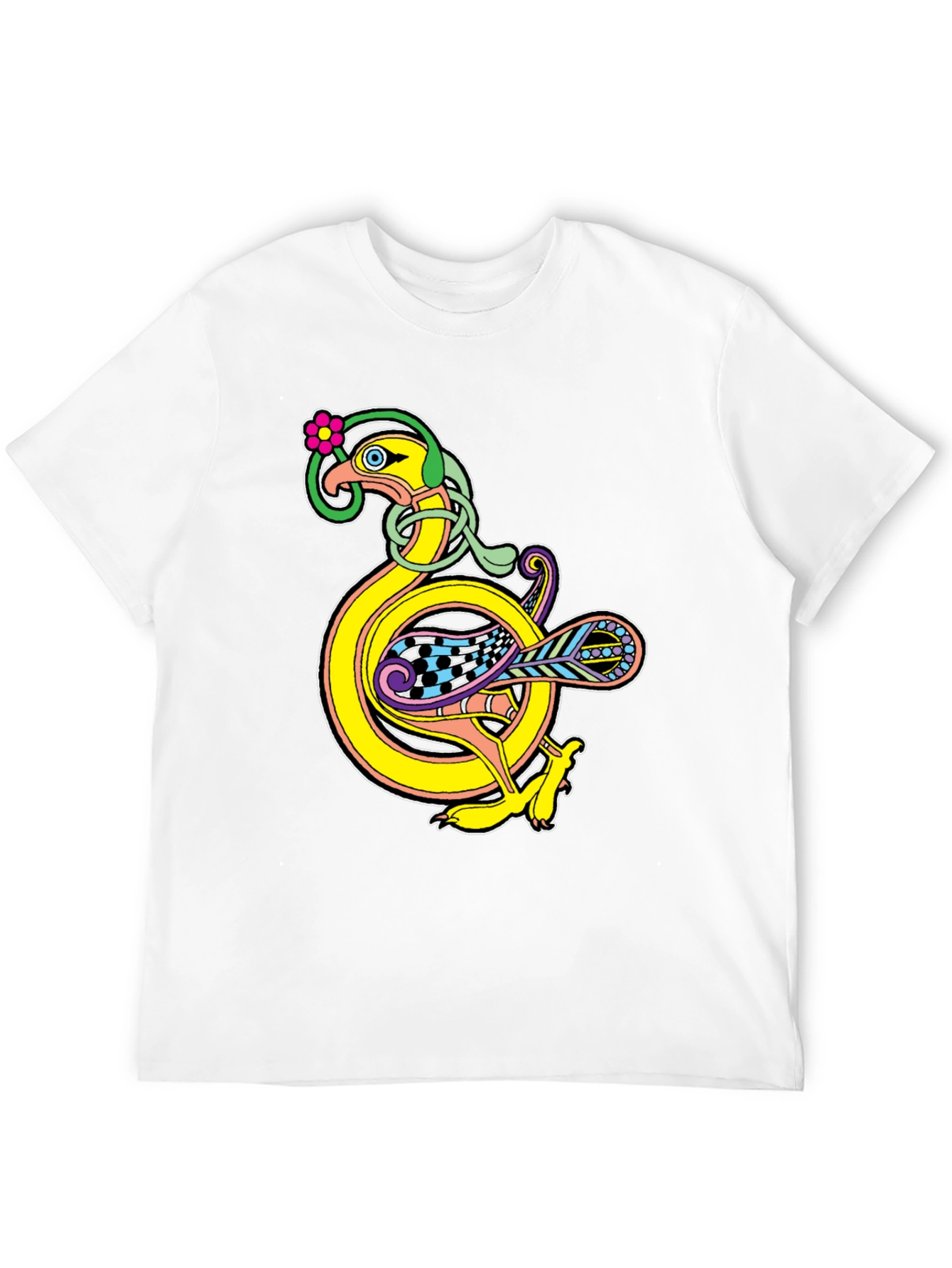 Celtic Bird Graphic Black T-Shirt