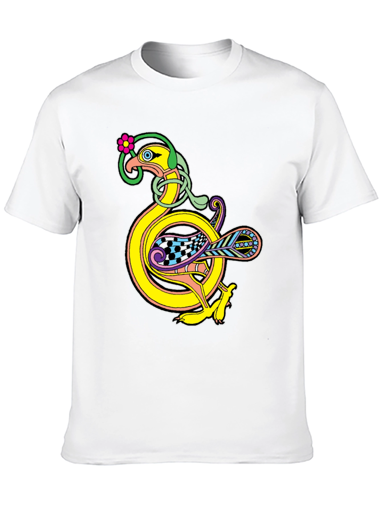 Celtic Bird Graphic Black T-Shirt