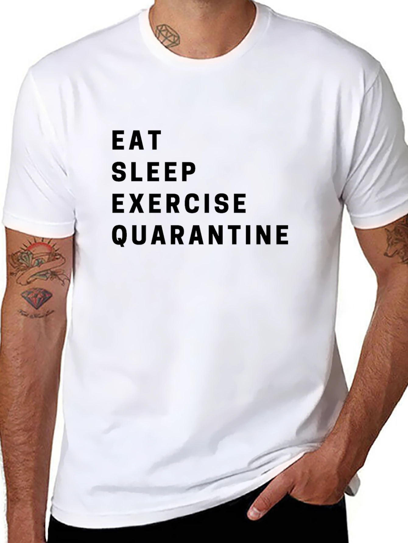 Eat Sleep Exercise Quarantine T-Shirt
