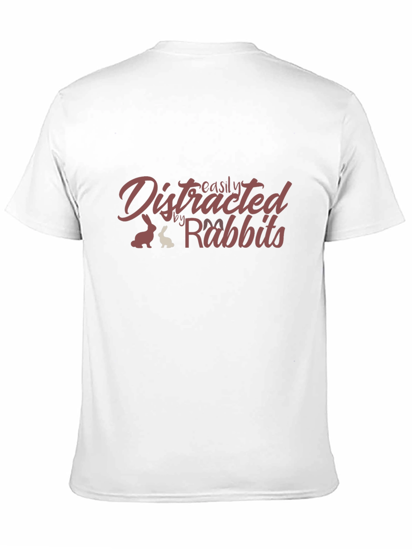 Easily Distracted By Rabbits Black Graphic Tee