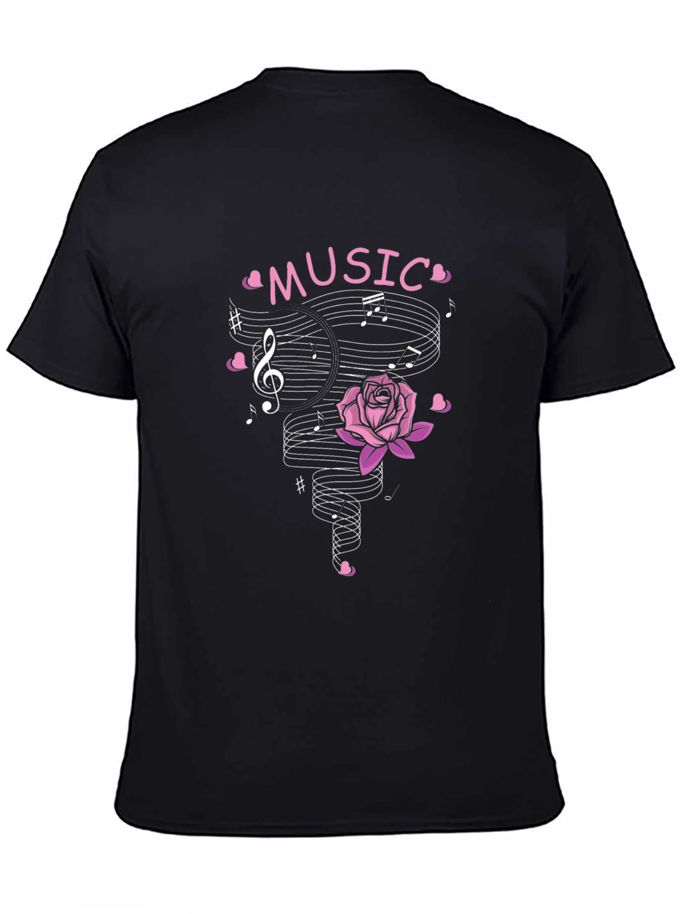 Music Rose Mens Graphic T-Shirt