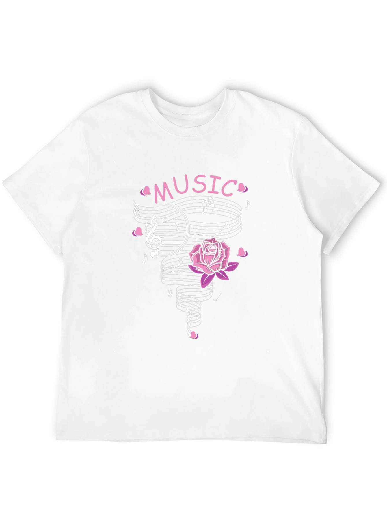 Music Rose Mens Graphic T-Shirt