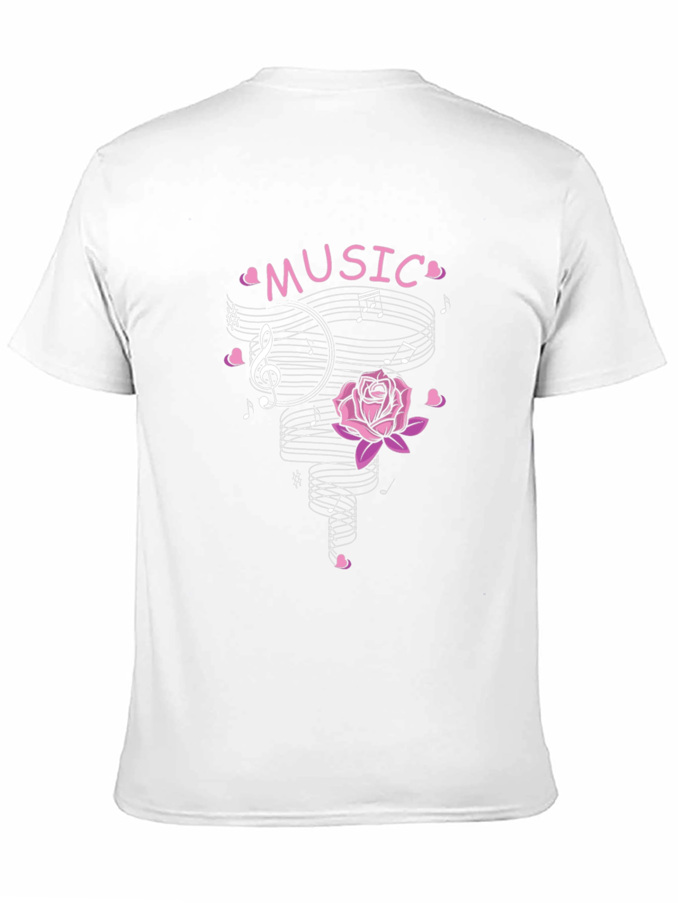Music Rose Mens Graphic T-Shirt